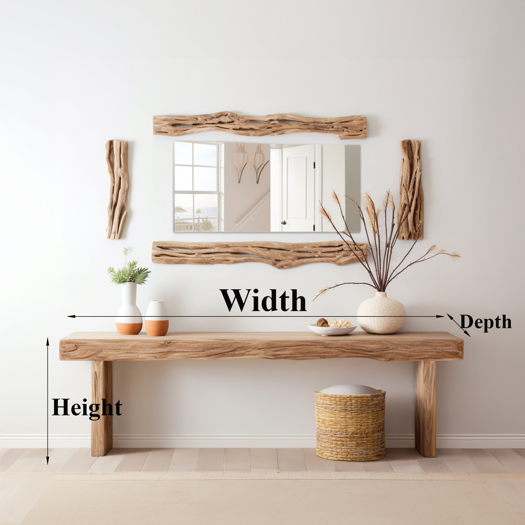 Rustic Console Table Modern Farmhouse SILDTCS061