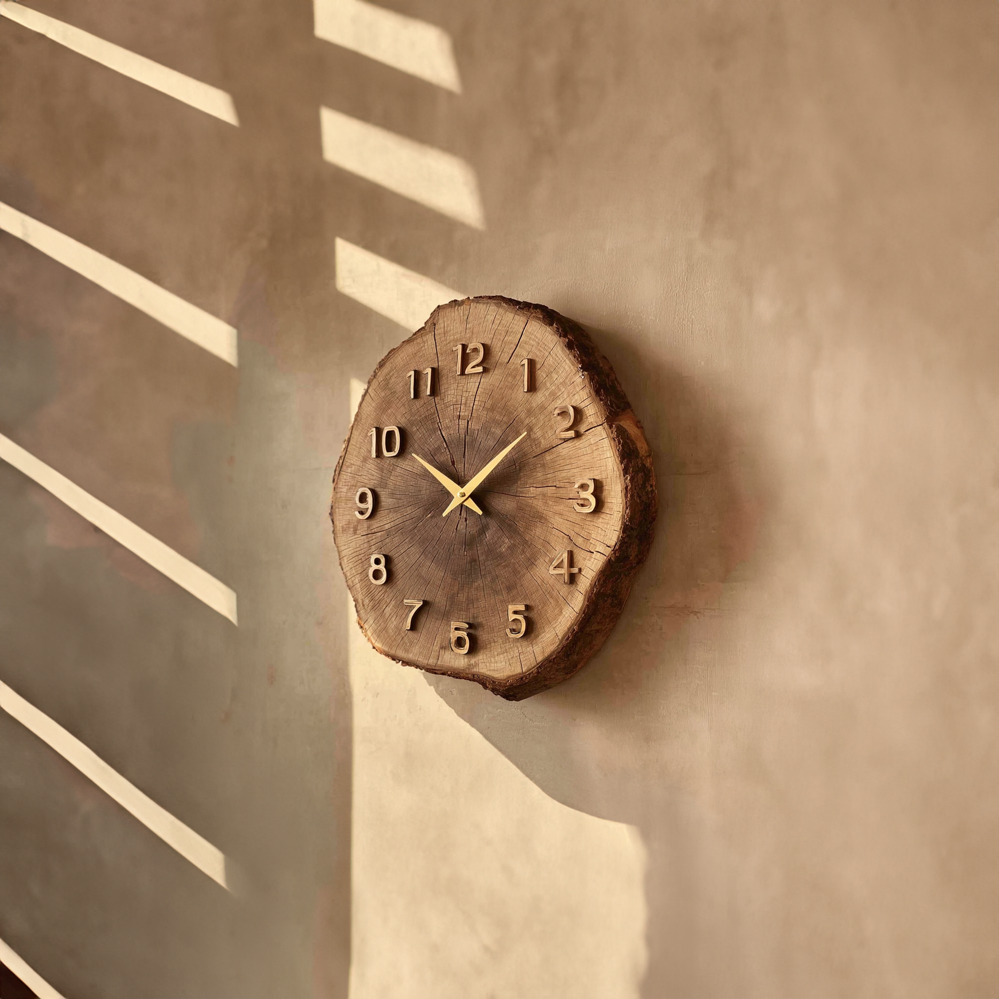 Rustic Timber Slice Wall Clock Entryway Or Hallway SINLKICK016