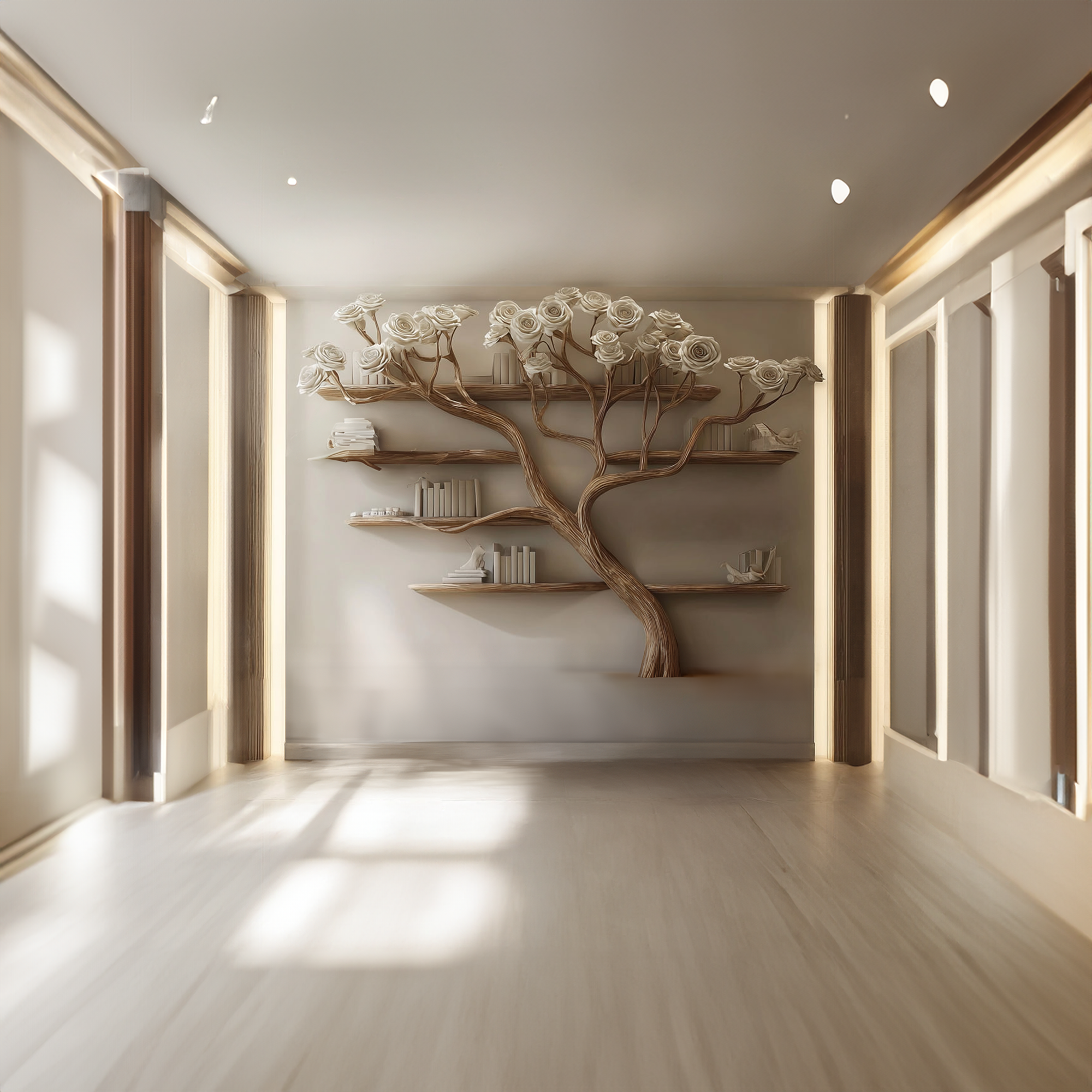 Rustic Tree Bookshelf Hallway Living Decor SINLKITB241