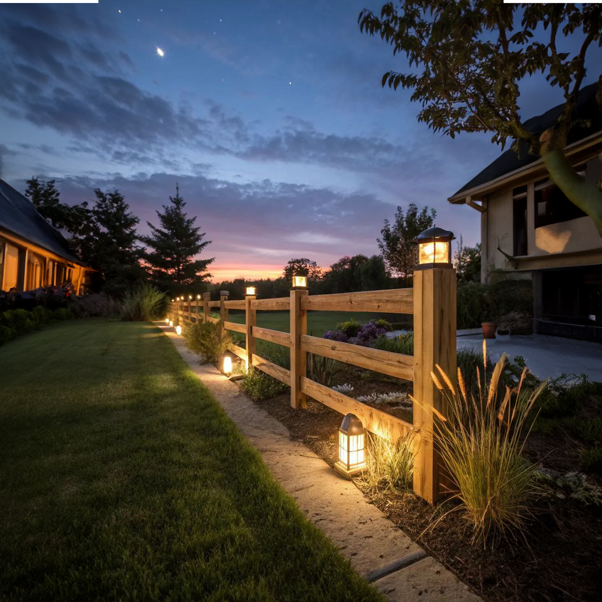 Rustic Farmhouse Fence For Garden And Walkway Decor SINLKIWF003