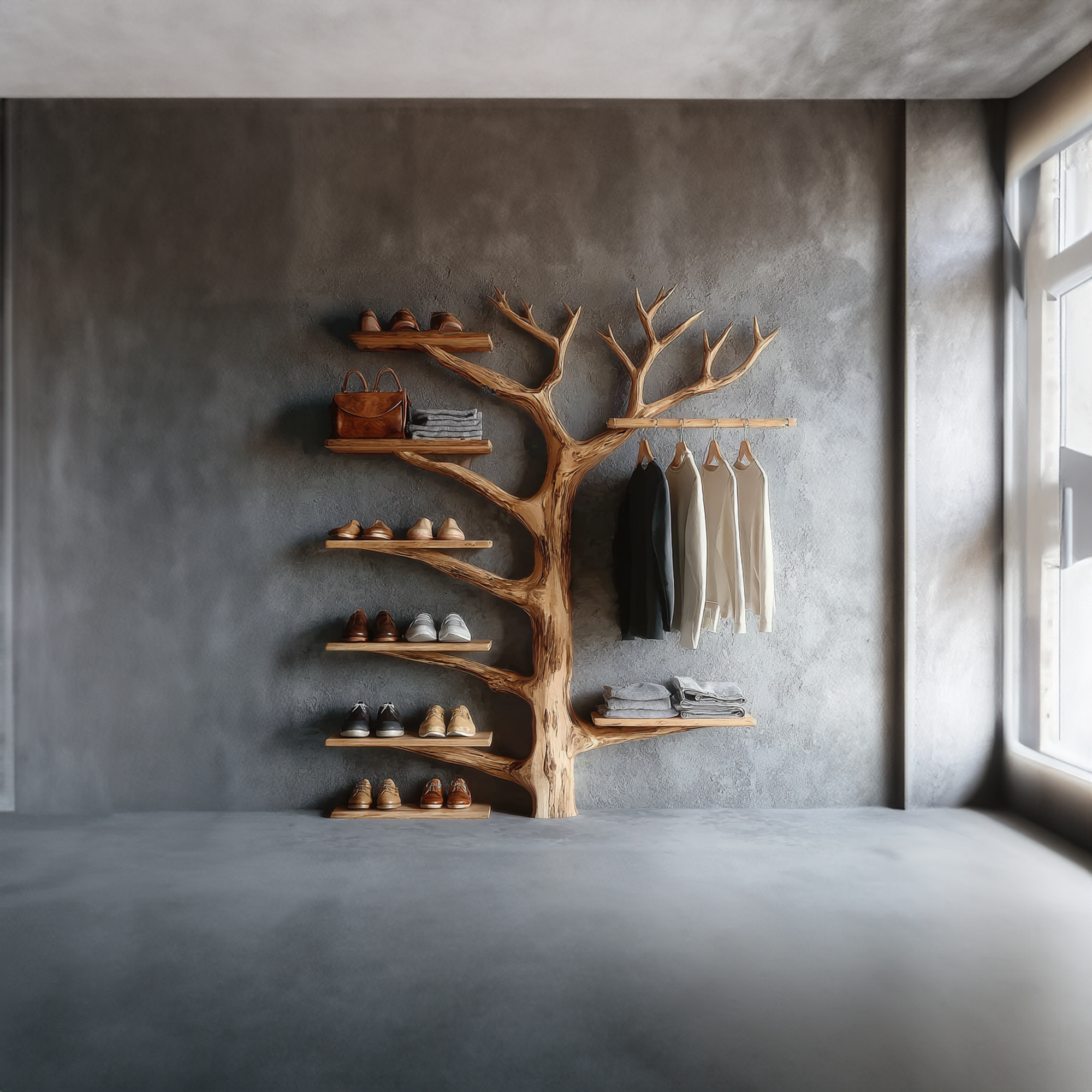 Rustic Clothing Rack Bedroom Home Decor SINLKITCR026