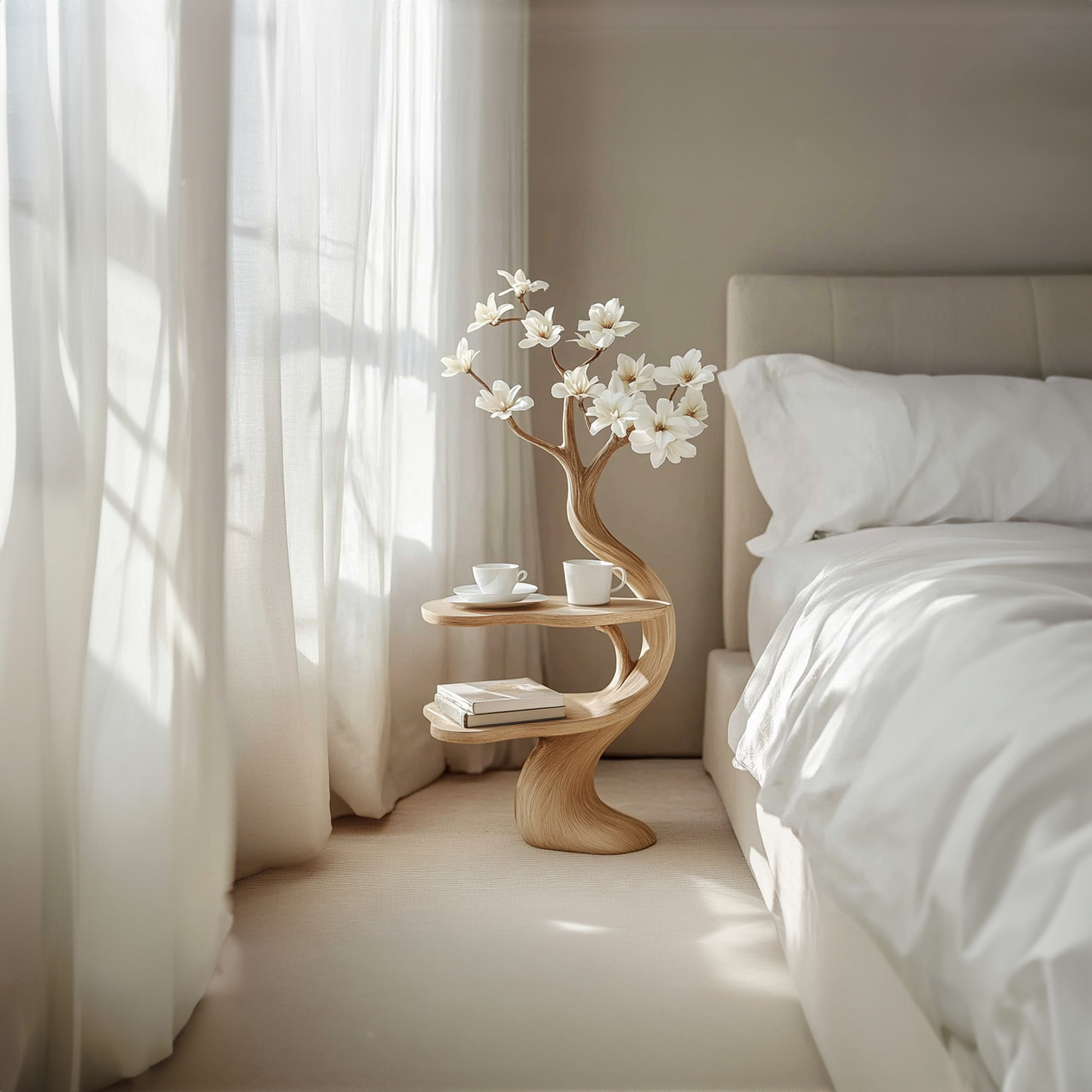 Rustic Branch End Table Modern Bedroom Entryway Nook SINLKIBT156
