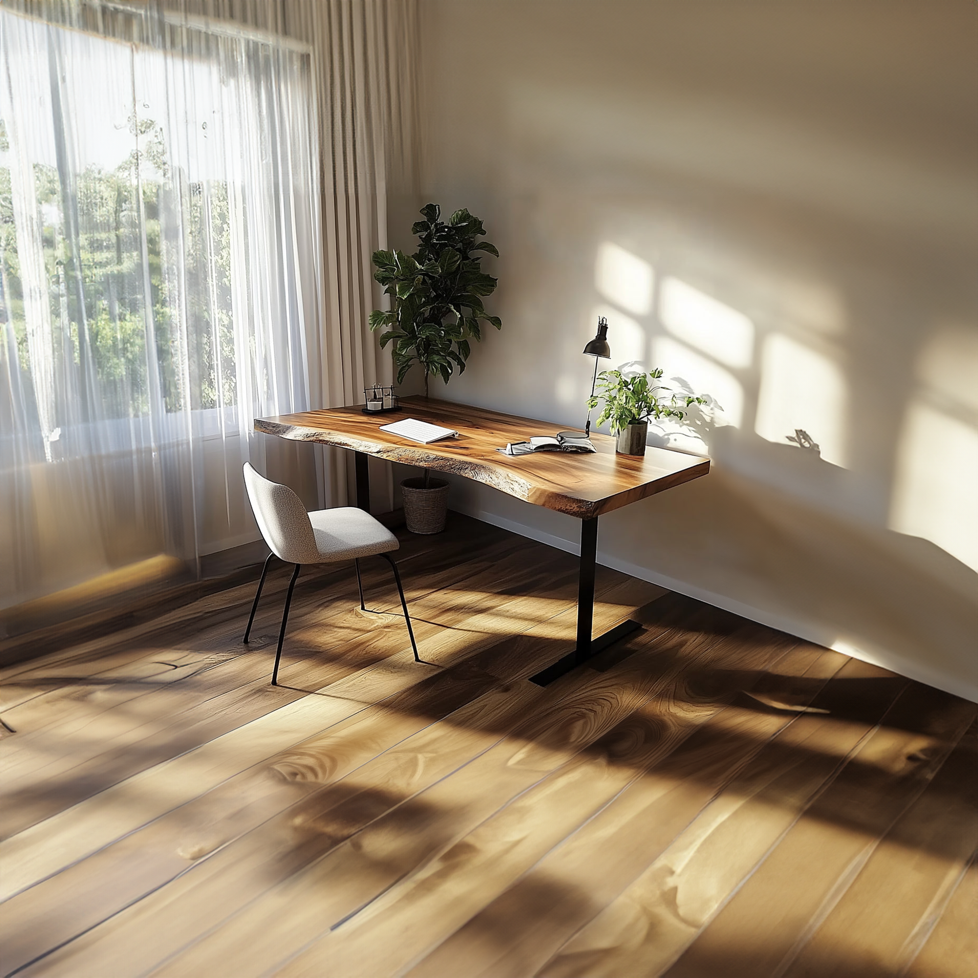 Rustic Contemporary Desk Bedroom And Office Area SINLKIDK021