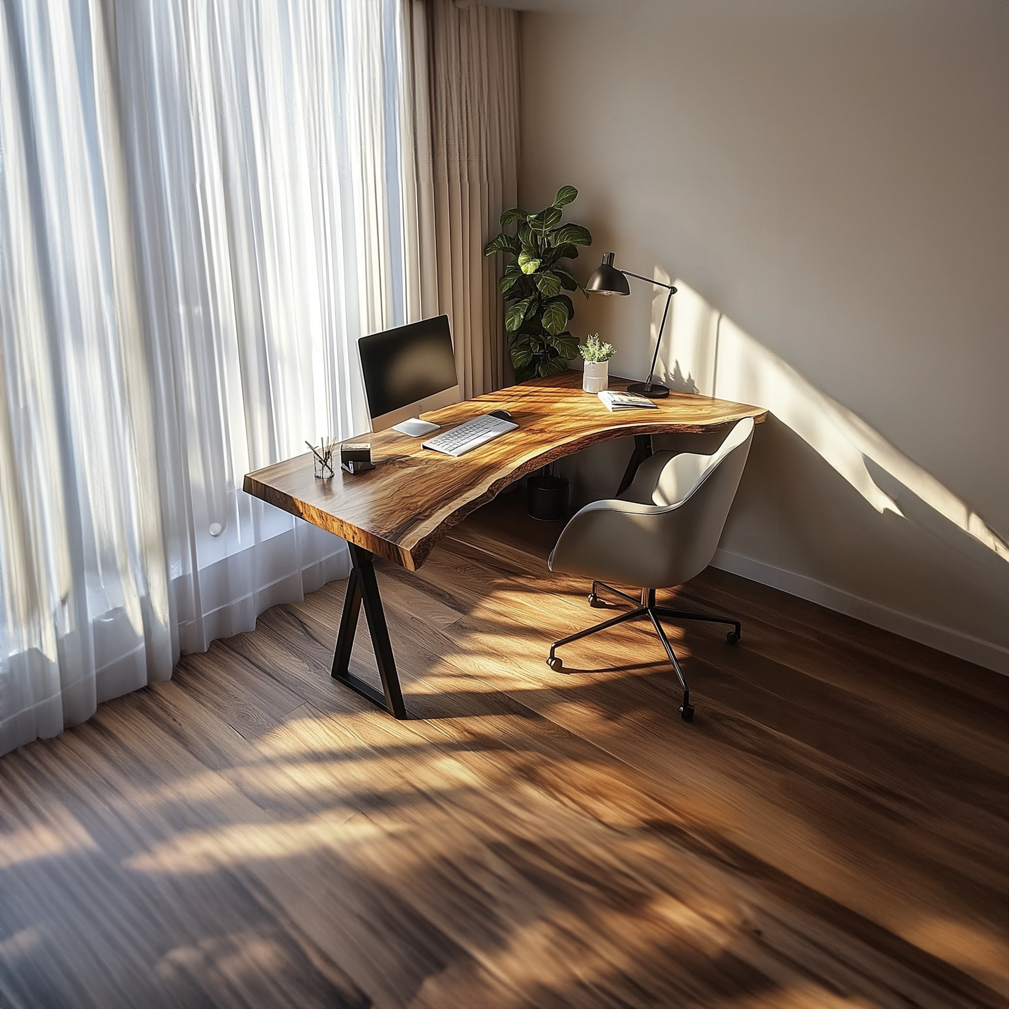 Modern Rustic Desk Bedroom And Studio Room SINLKIDK022