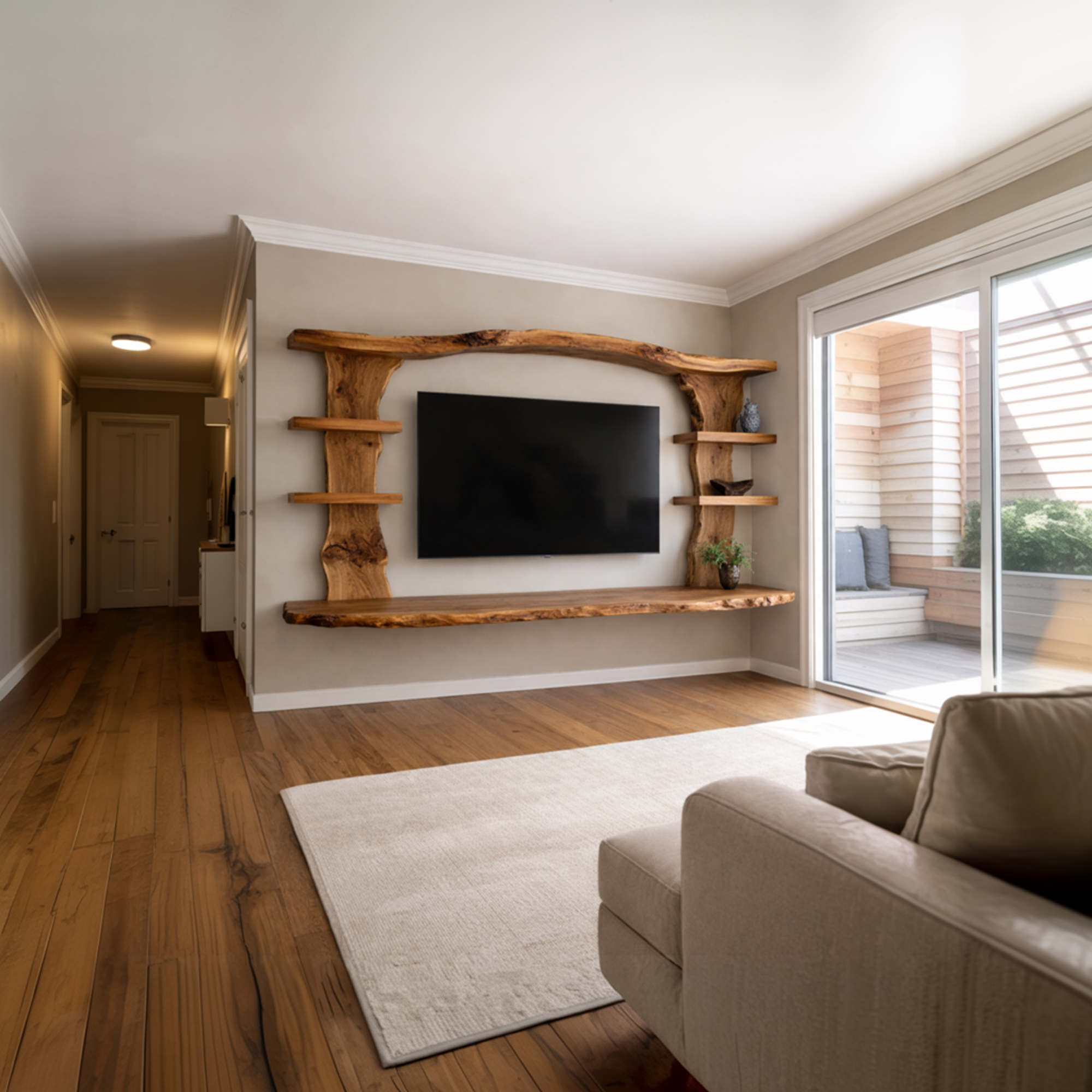 Organic Modern Floating TV Unit For Living Room And Lounge SINLKIFL434