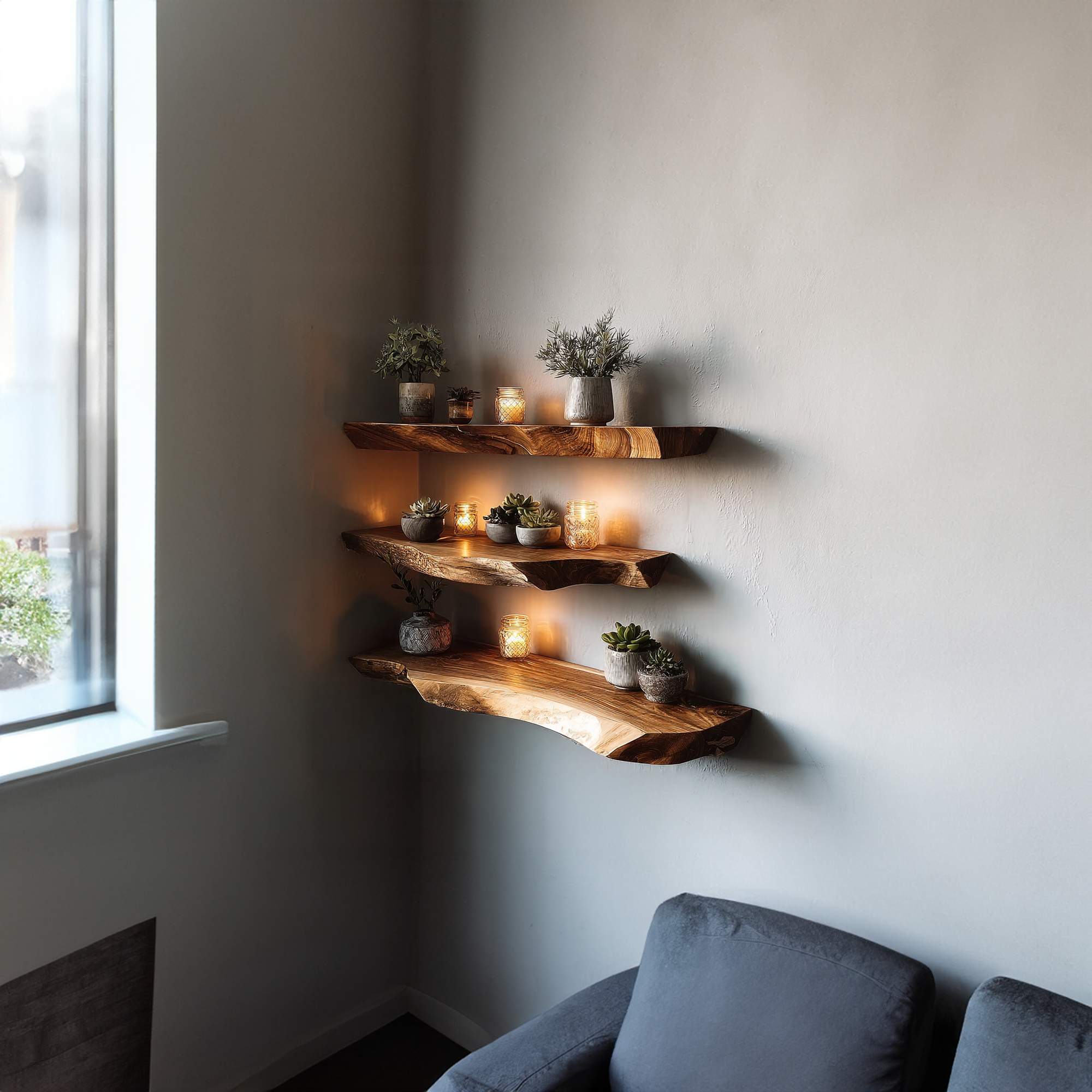 Rustic Floating Wall Shelf Living Room Or Bedroom SINLKIFL184