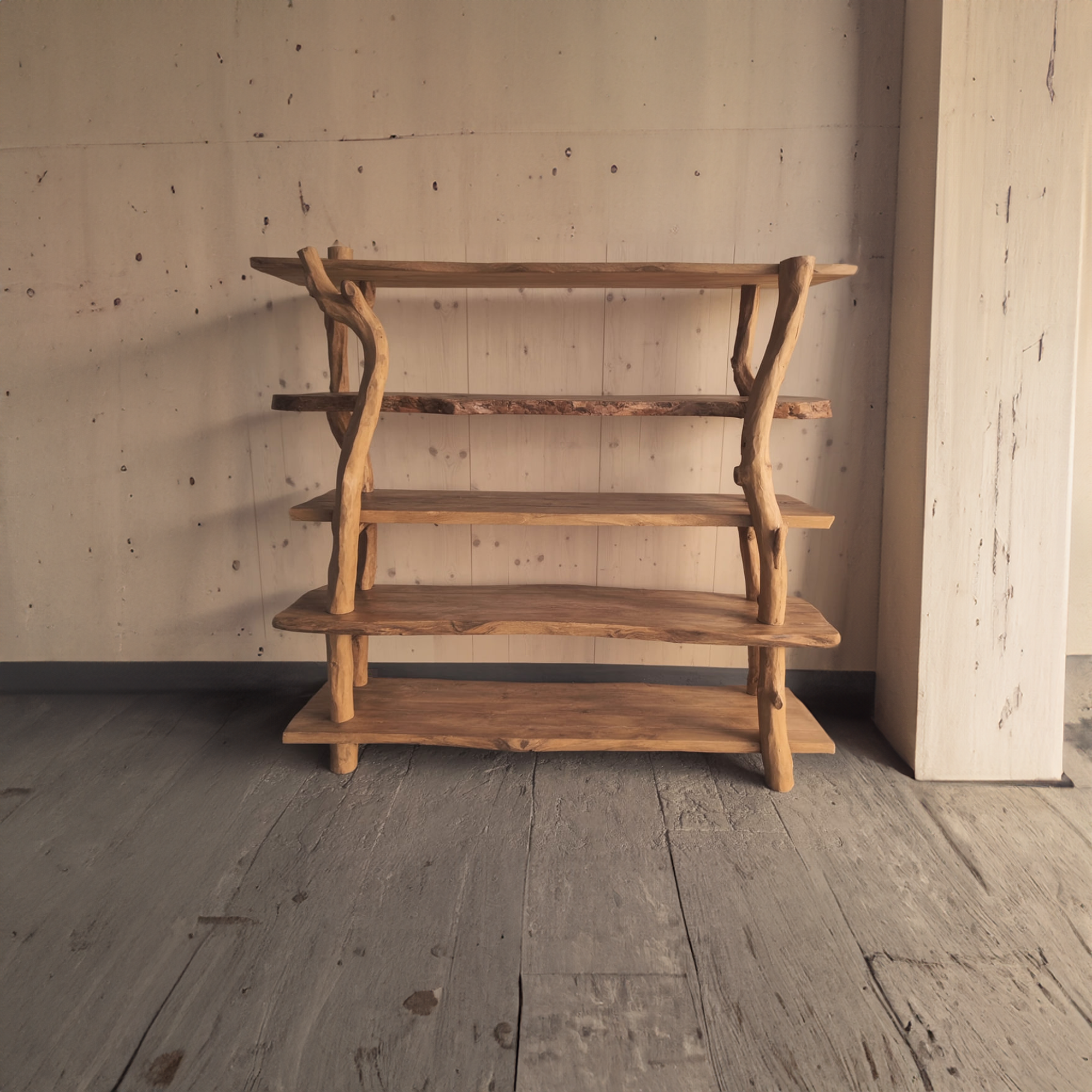 Rustic Wooden Branch Shelf Storage Living Room Or Dining Room SINLKISC273