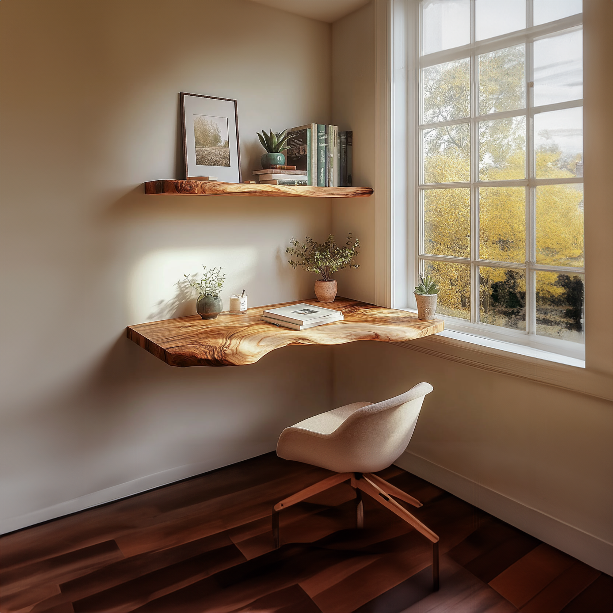 Mid Century Floating Study Shelf Living Room SINLKIFL214