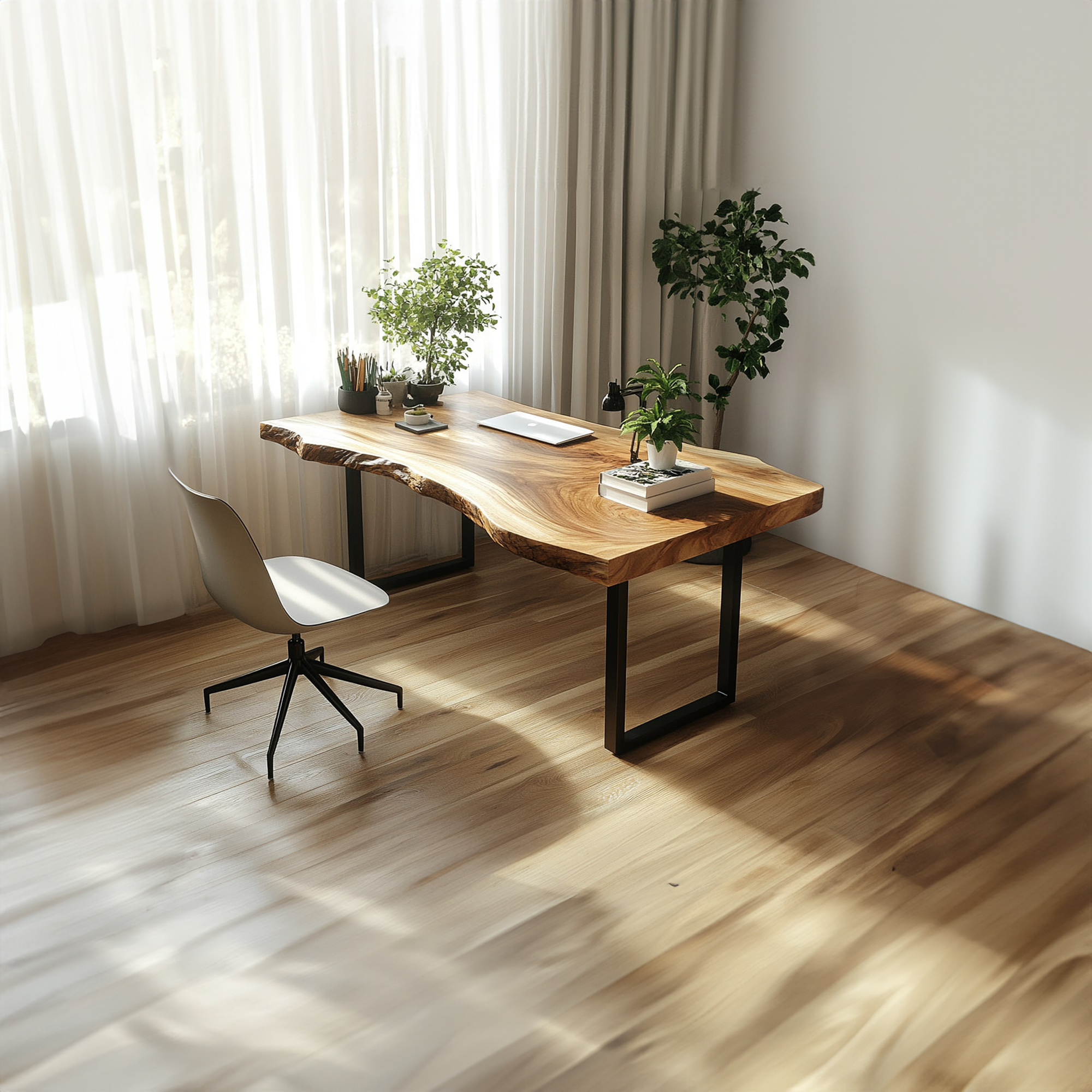 Natural Contemporary Office Desk Home Office And Study Room SINLKIDK032