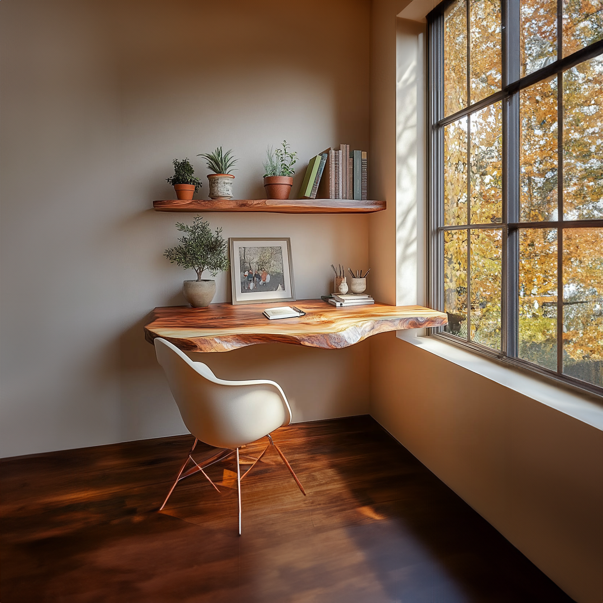 Rustic Wall Mounted Study Desk Shelf Living Room SINLKIFL212