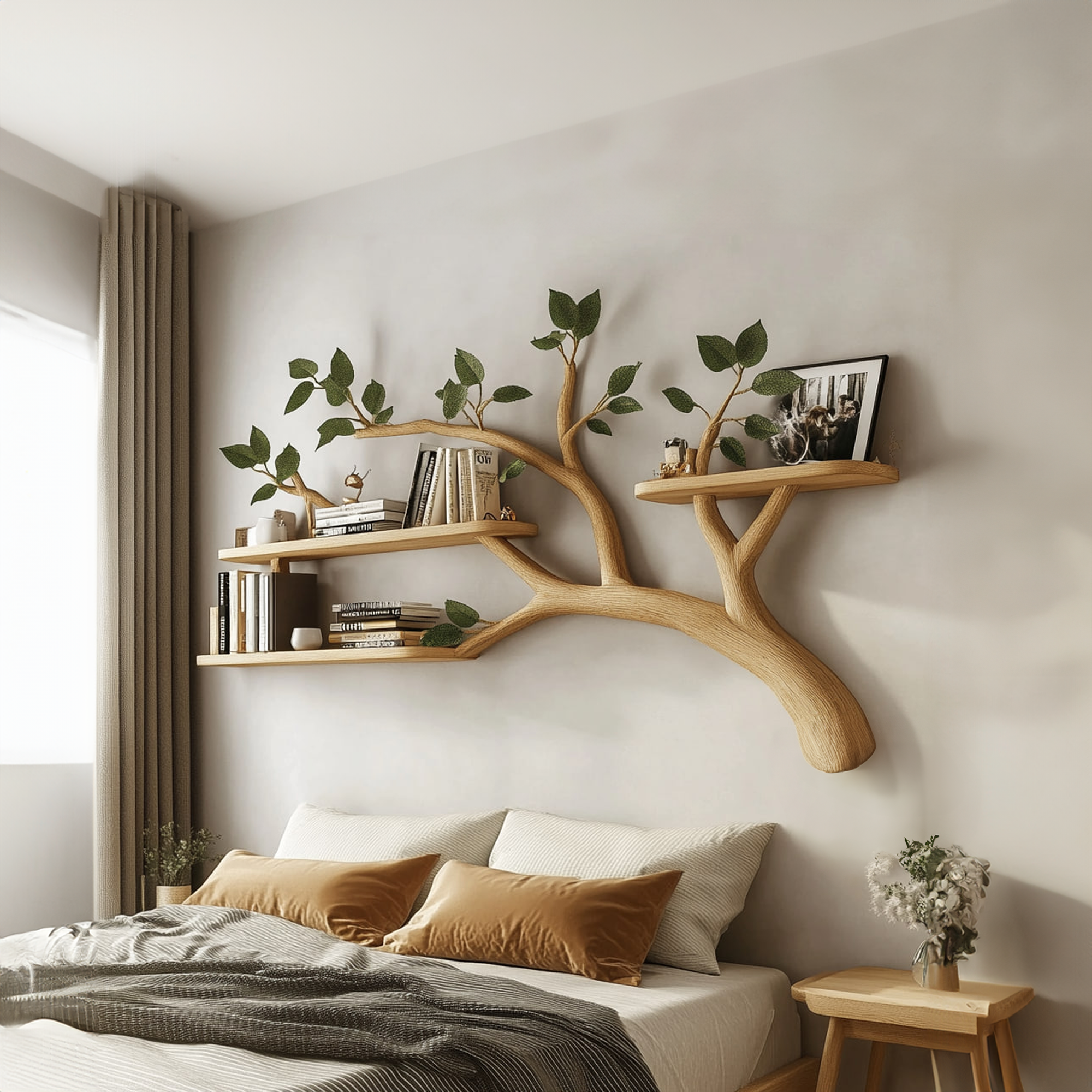 Mid Century Tree Branch Shelf Modern Living Space SINLKITBS046