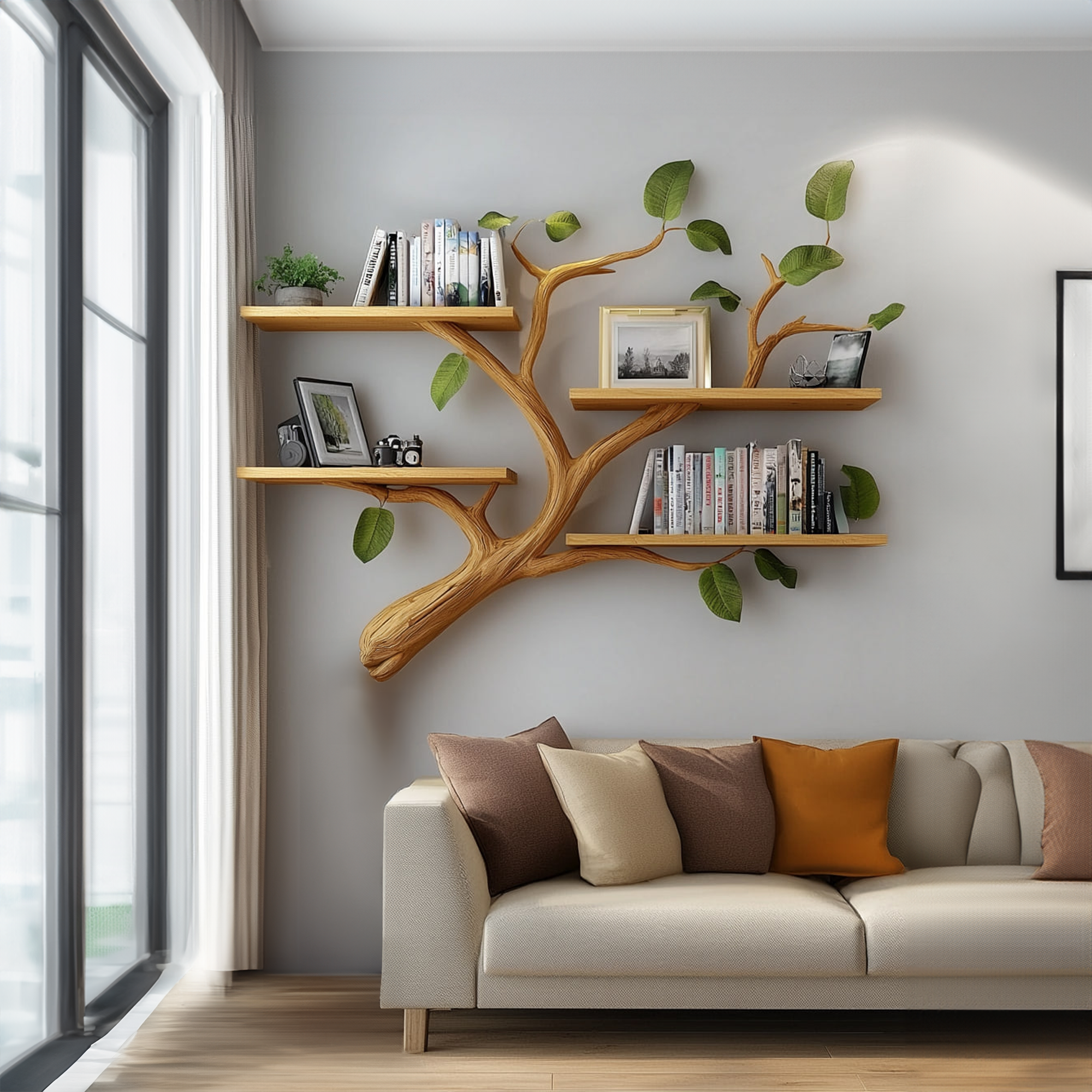 Mid Century Tree Branch Wall Display Shelf SINLKITBS042