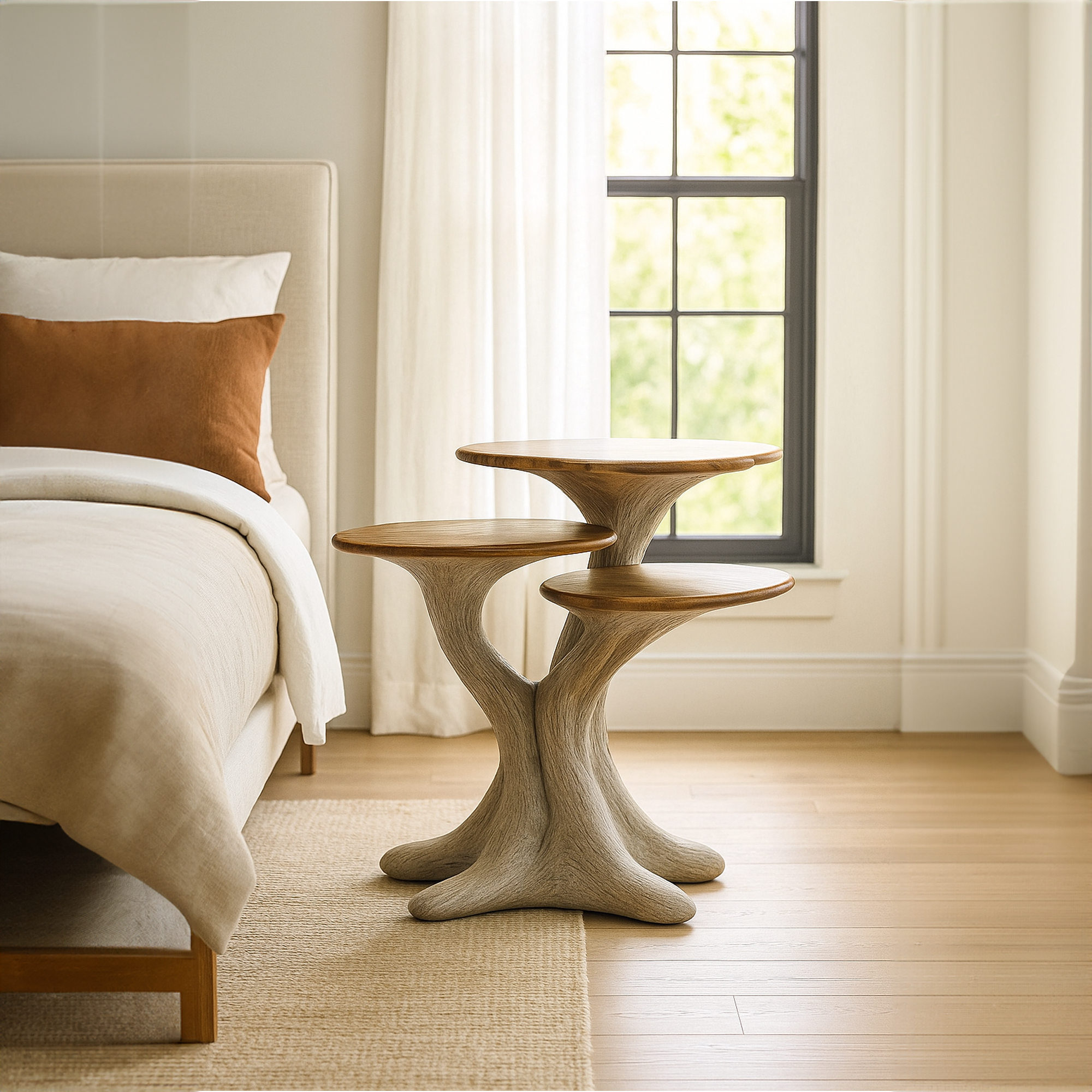 Rustic Tree End Table Living Room SINLKIBT143