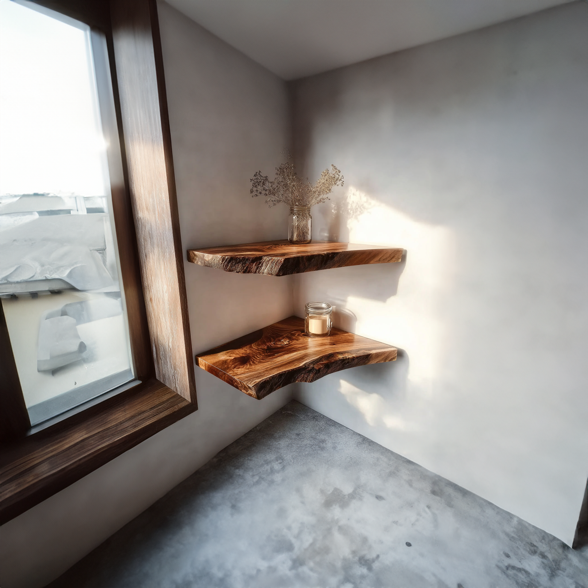 Rustic Floating Decorative Wall Shelf Kitchen Or Dining Room SINLKIFL196