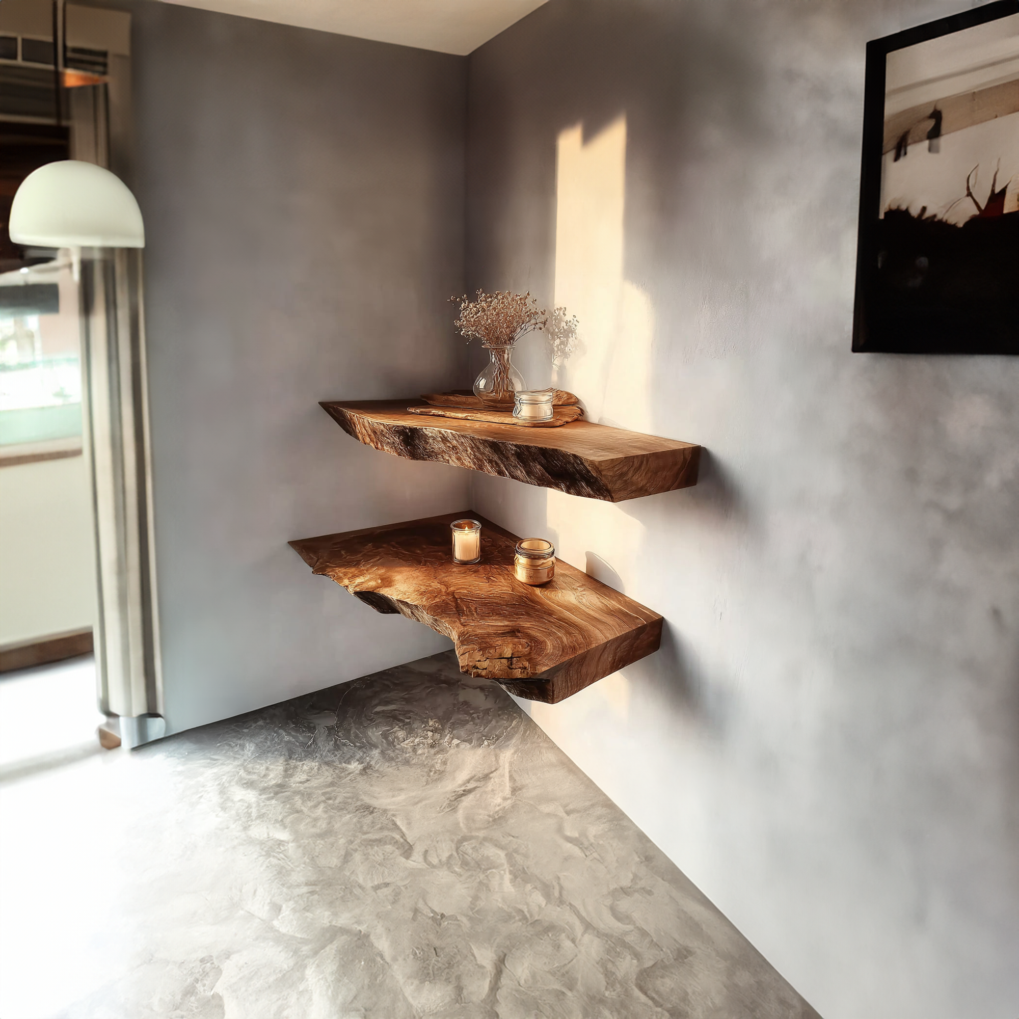 Rustic Floating Wall Shelf Dining Room SINLKIFL195