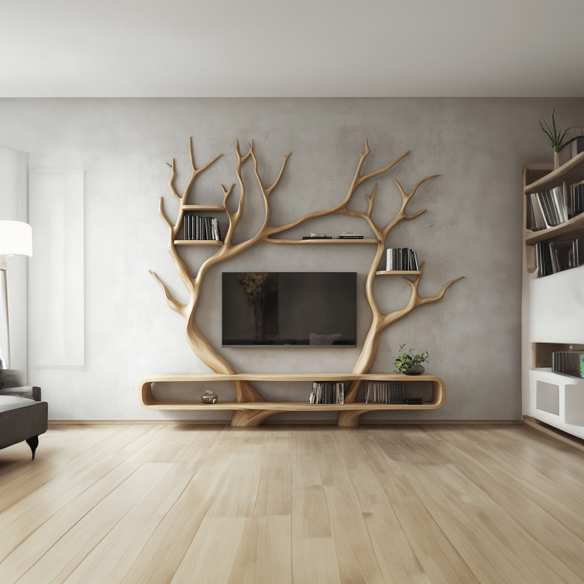 Rustic Tree TV Cabinet Living Room Wall Unit GiftSINLKITB341