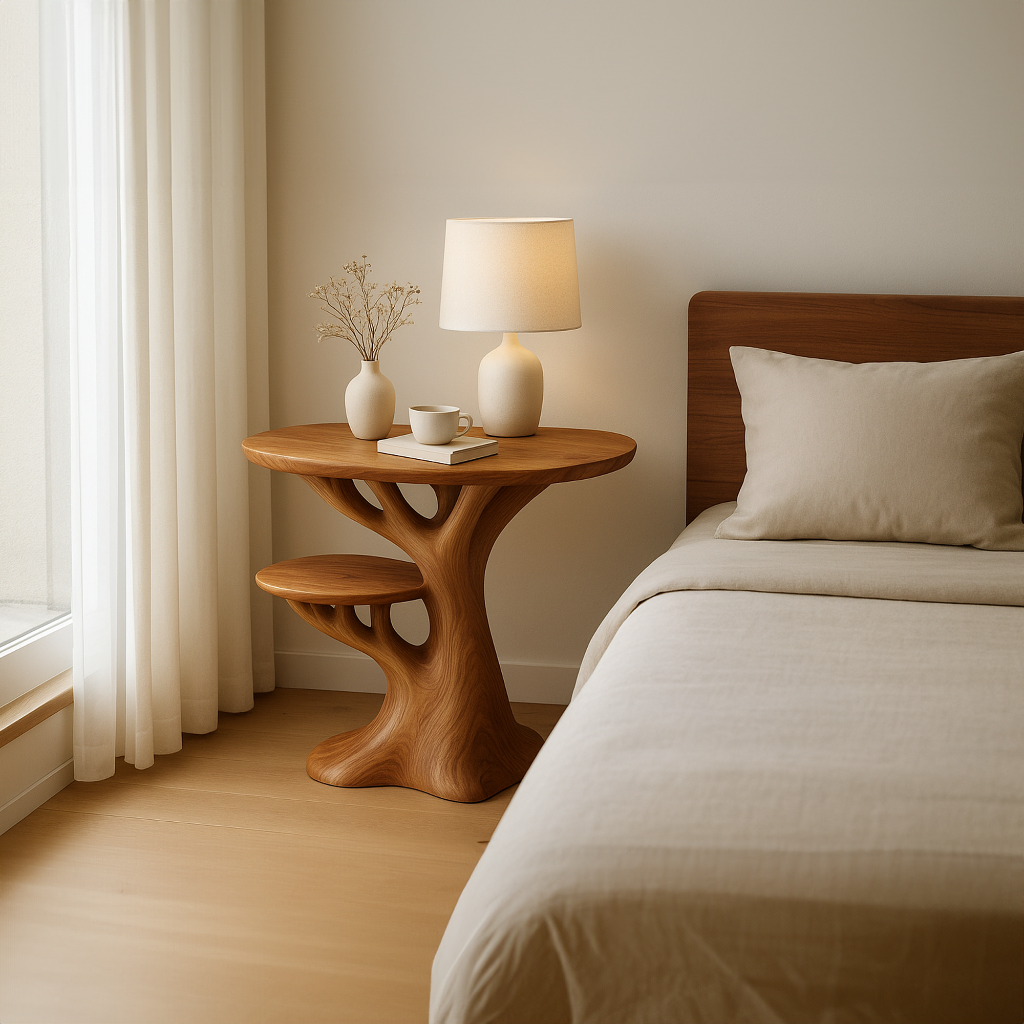Rustic Tree Inspired Nightstand Bedroom SINLKIBT131