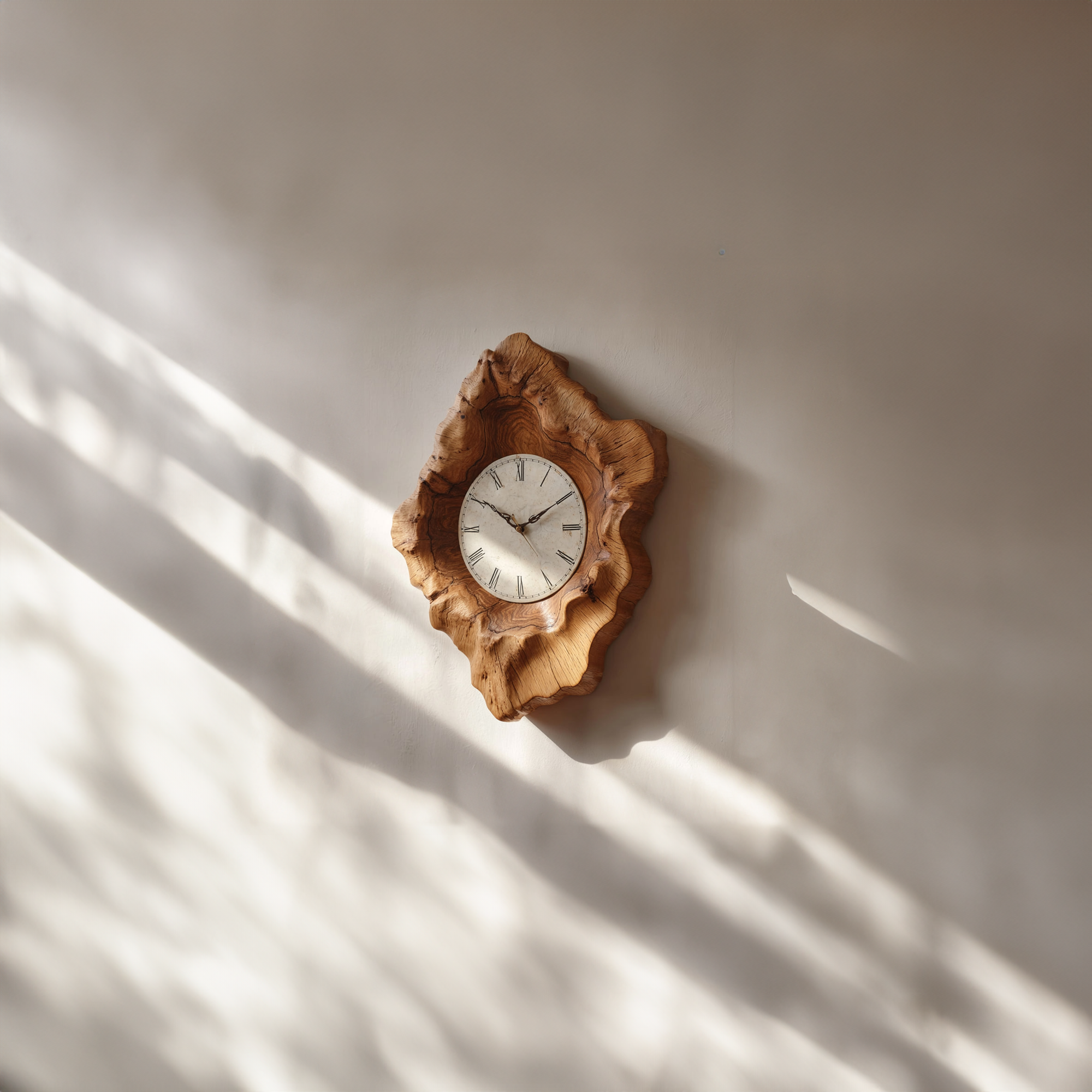 Rustic Organic Natural Wood Wall Clock Office Or Study Room Decor SINLKICK003