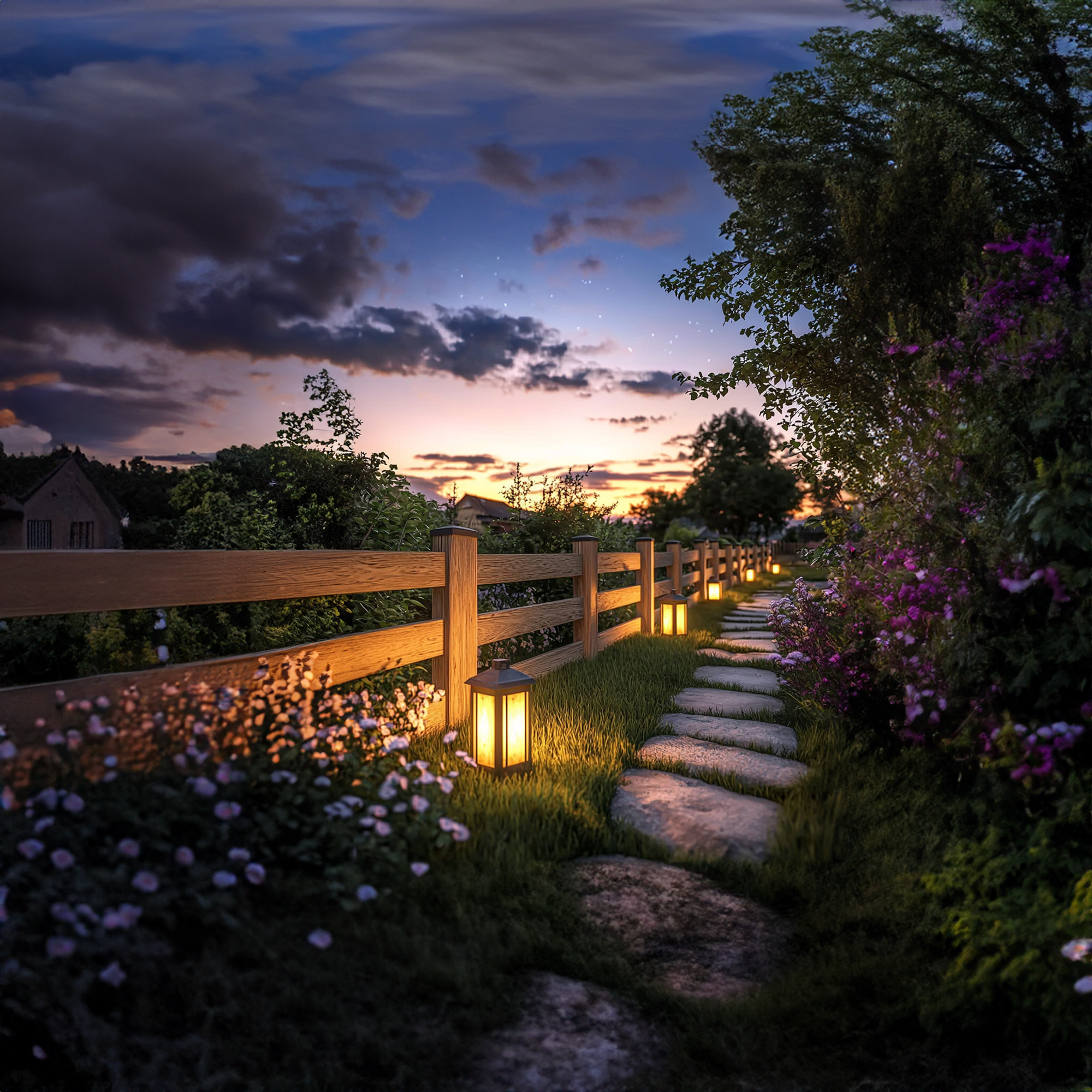 Rustic Garden Fence For Backyard And Outdoor Decor SINLKIWF002