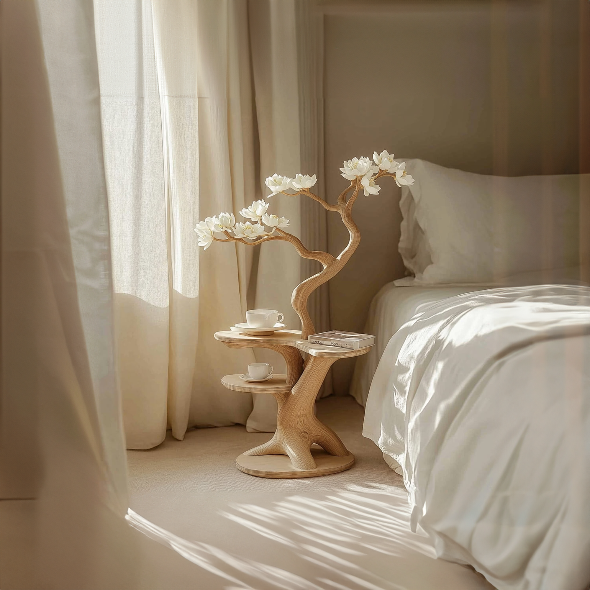 Rustic Artistic Nightstand Bedroom Living Room Accent SINLKIBT150