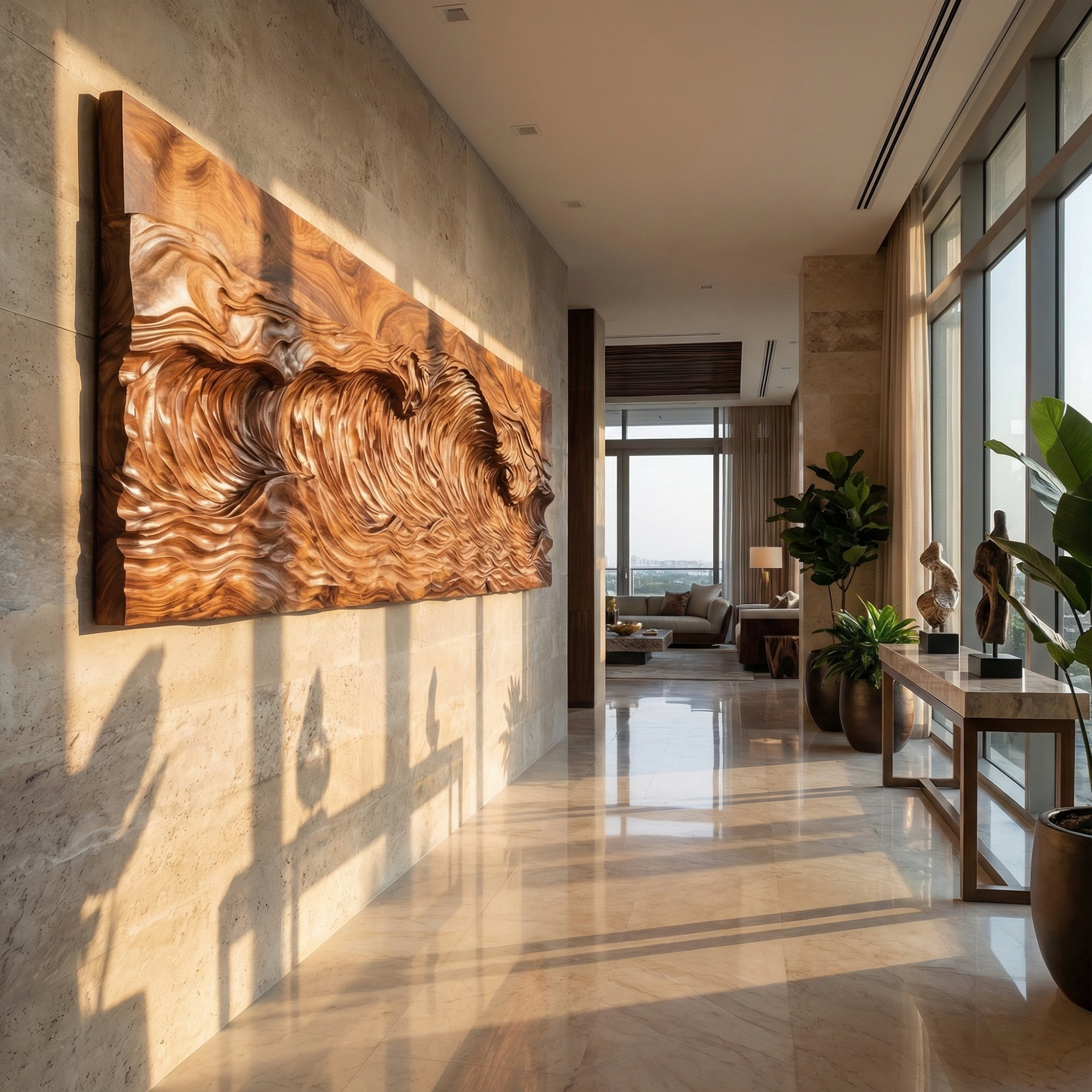 Rustic Wood Relief Wall Decor Living Room And Bedroom SINLKIWD046