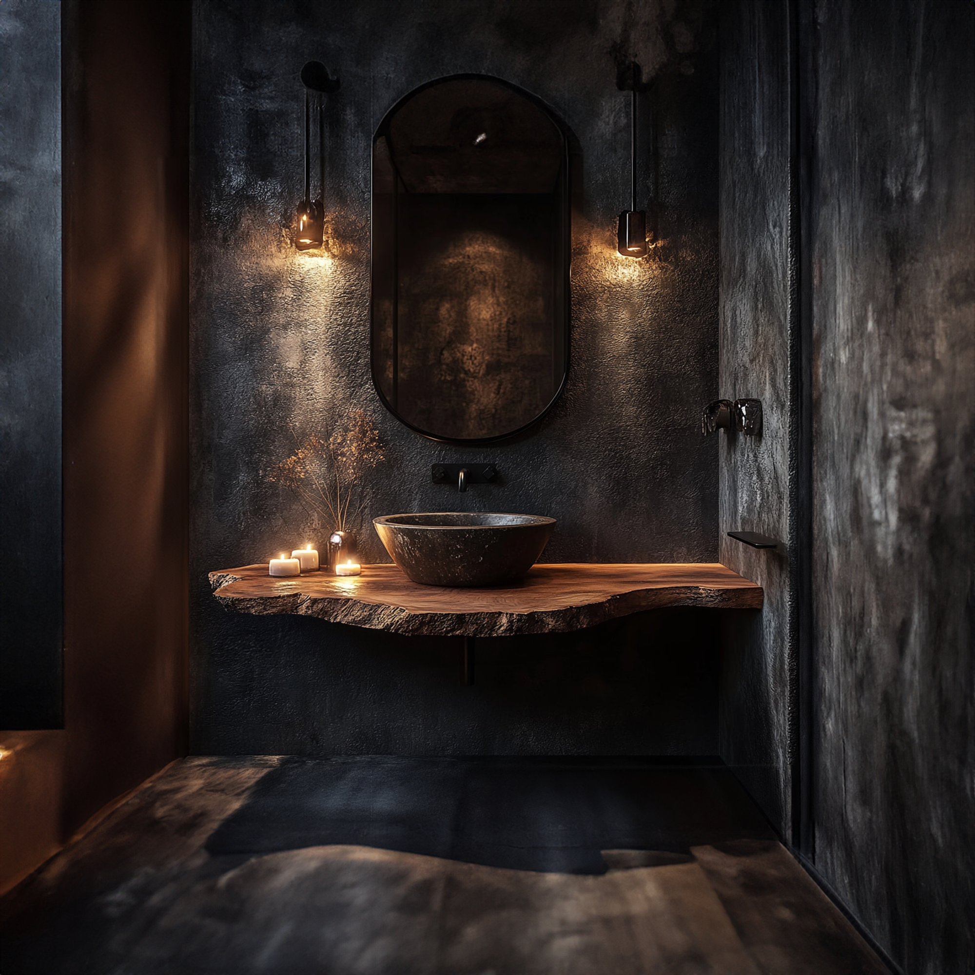 Rustic Floating Bathroom Vanity Modern Washroom SINLKIBRV182