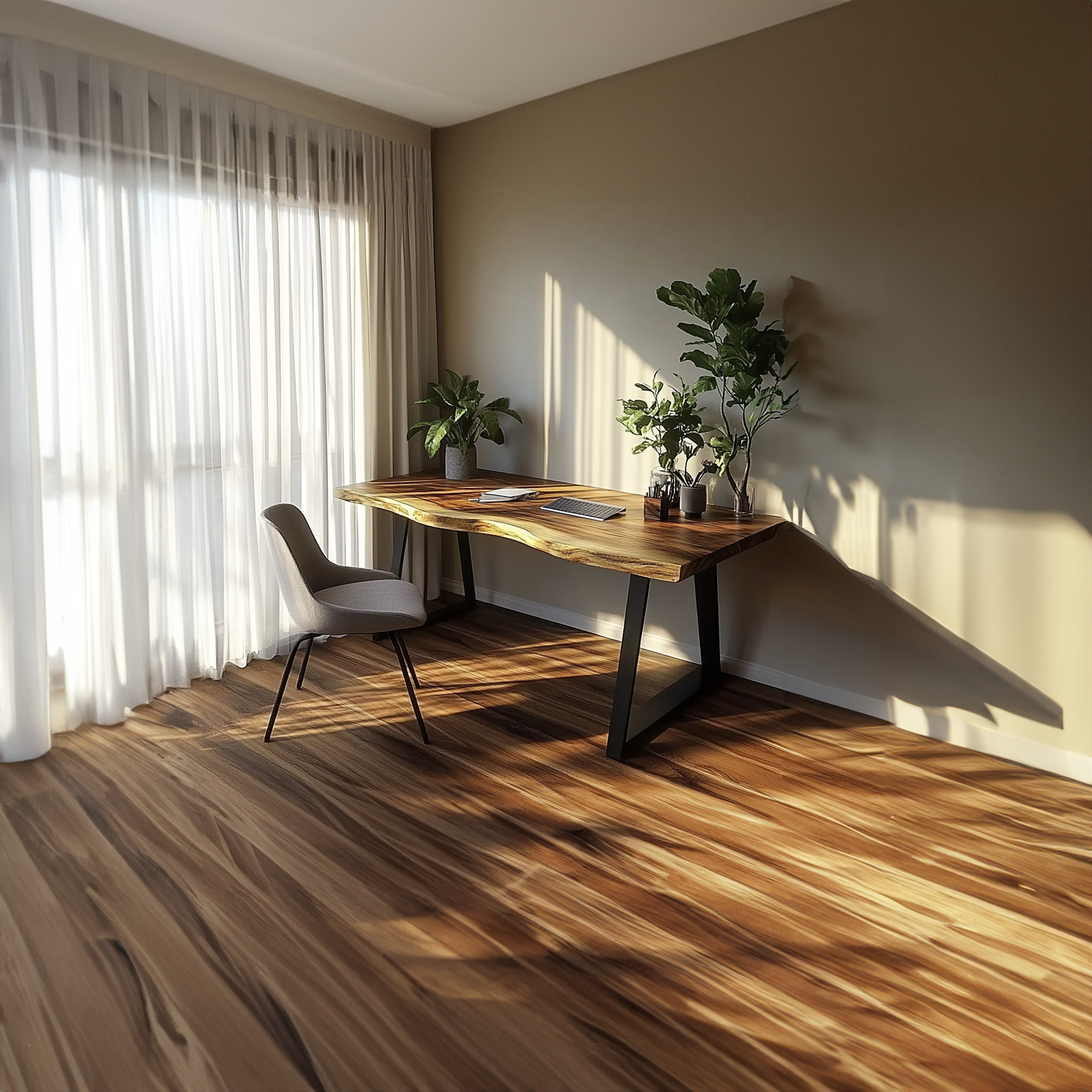 Natural Rustic Desk Bedroom And Work Corner SINLKIDK017
