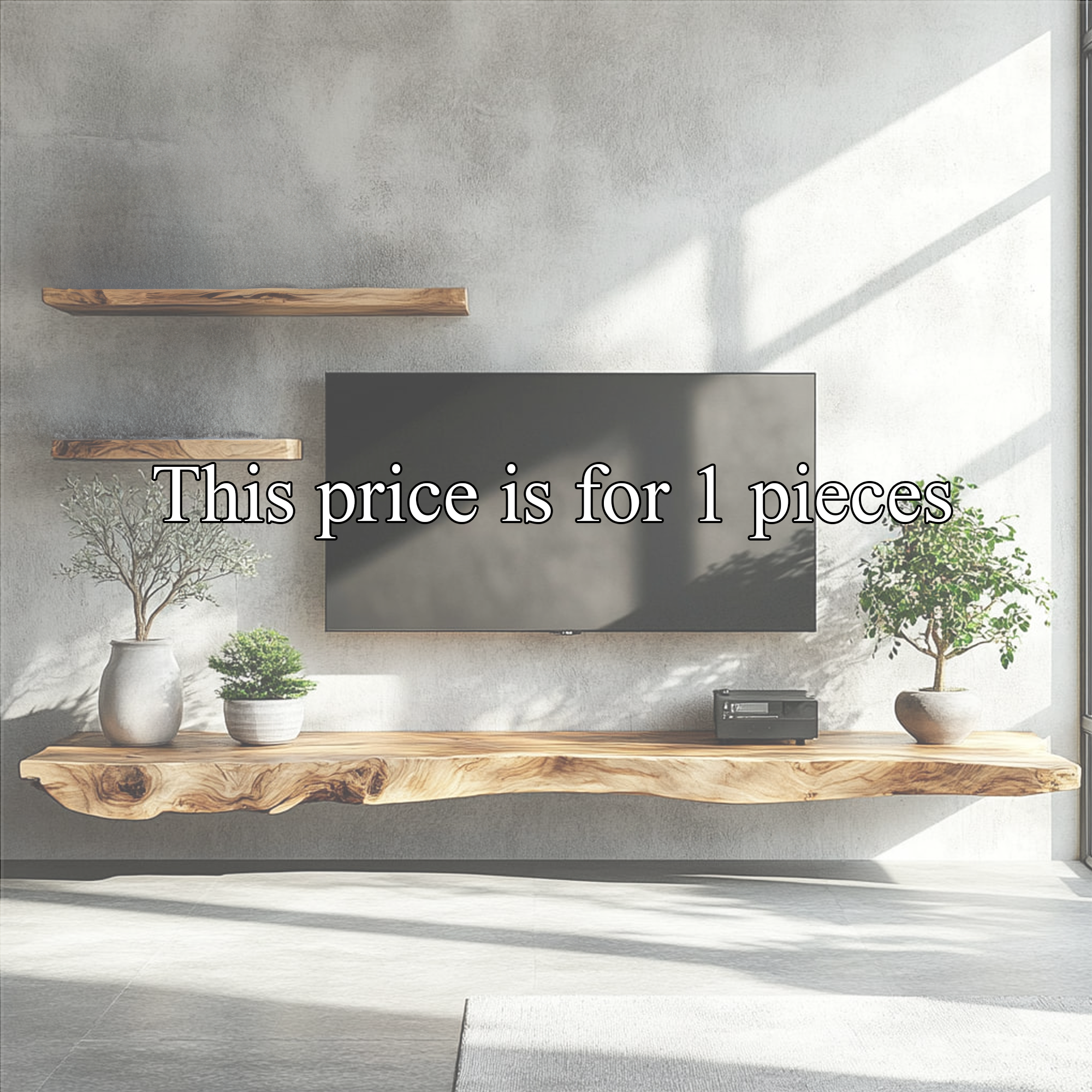 Rustic Wall Mounted TV Shelf For Living Room And Media Room SINLKIFL321