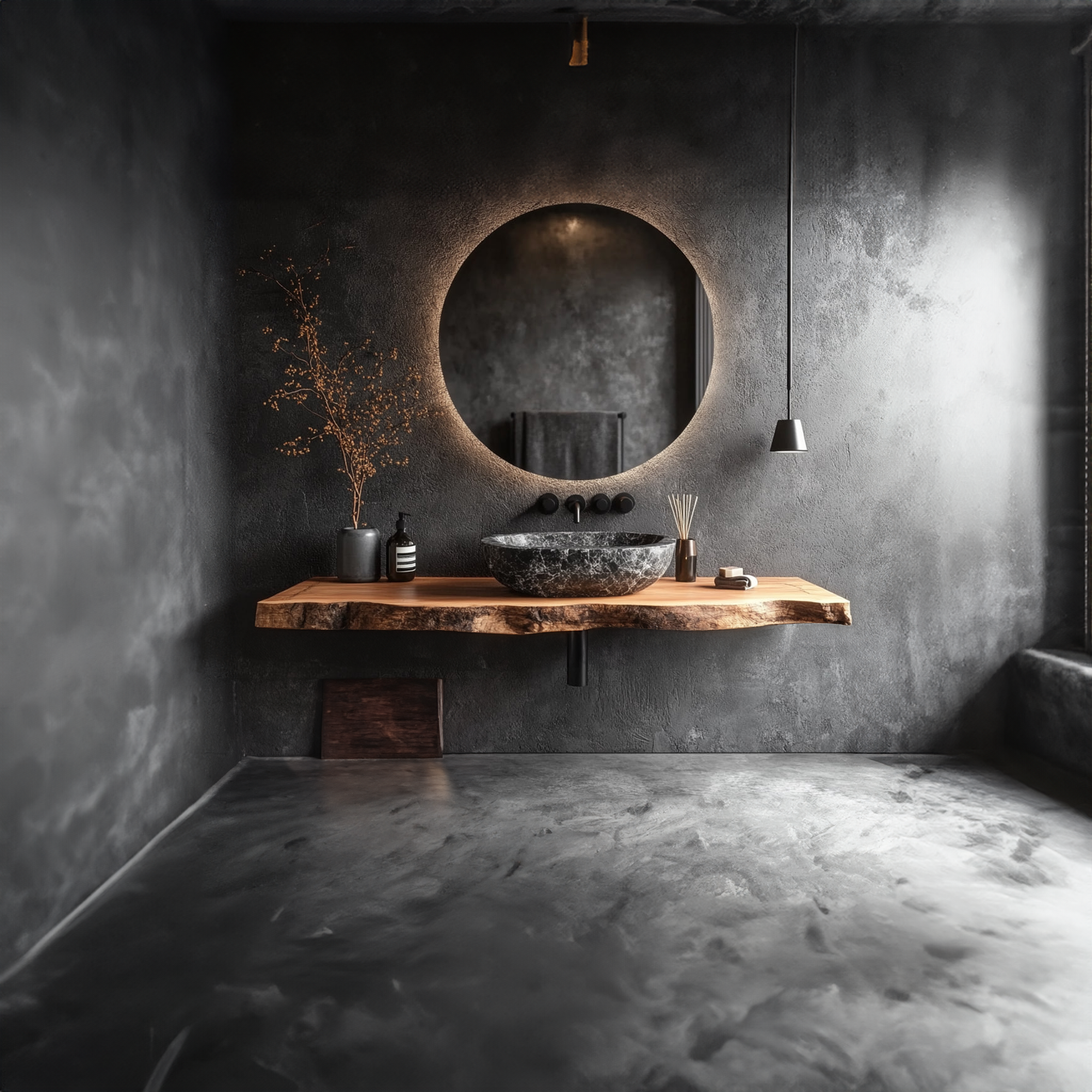 Rustic Floating Bathroom Vanity Washroom Entryway SINLKIBRV185