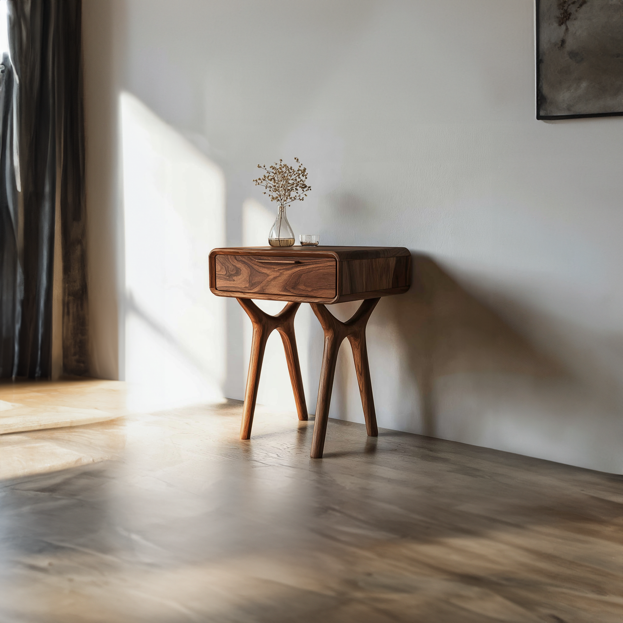 Organic Curved Leg Side Table Bedroom Or Living Room SINLKICC023