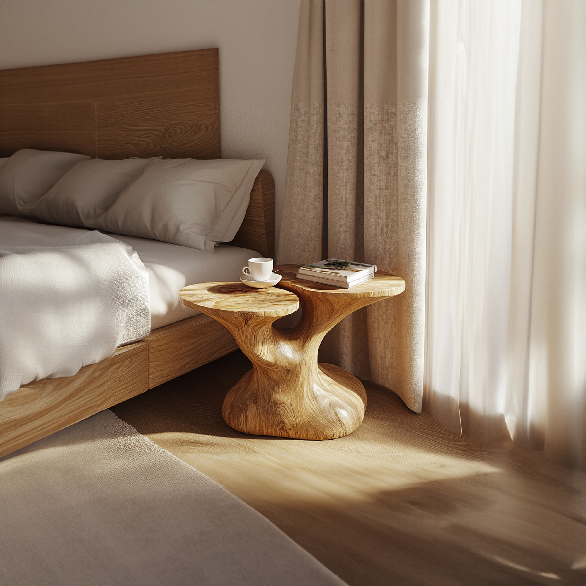 Rustic Handcrafted Bedside Table Bedroom Living Space SINLKIBT168