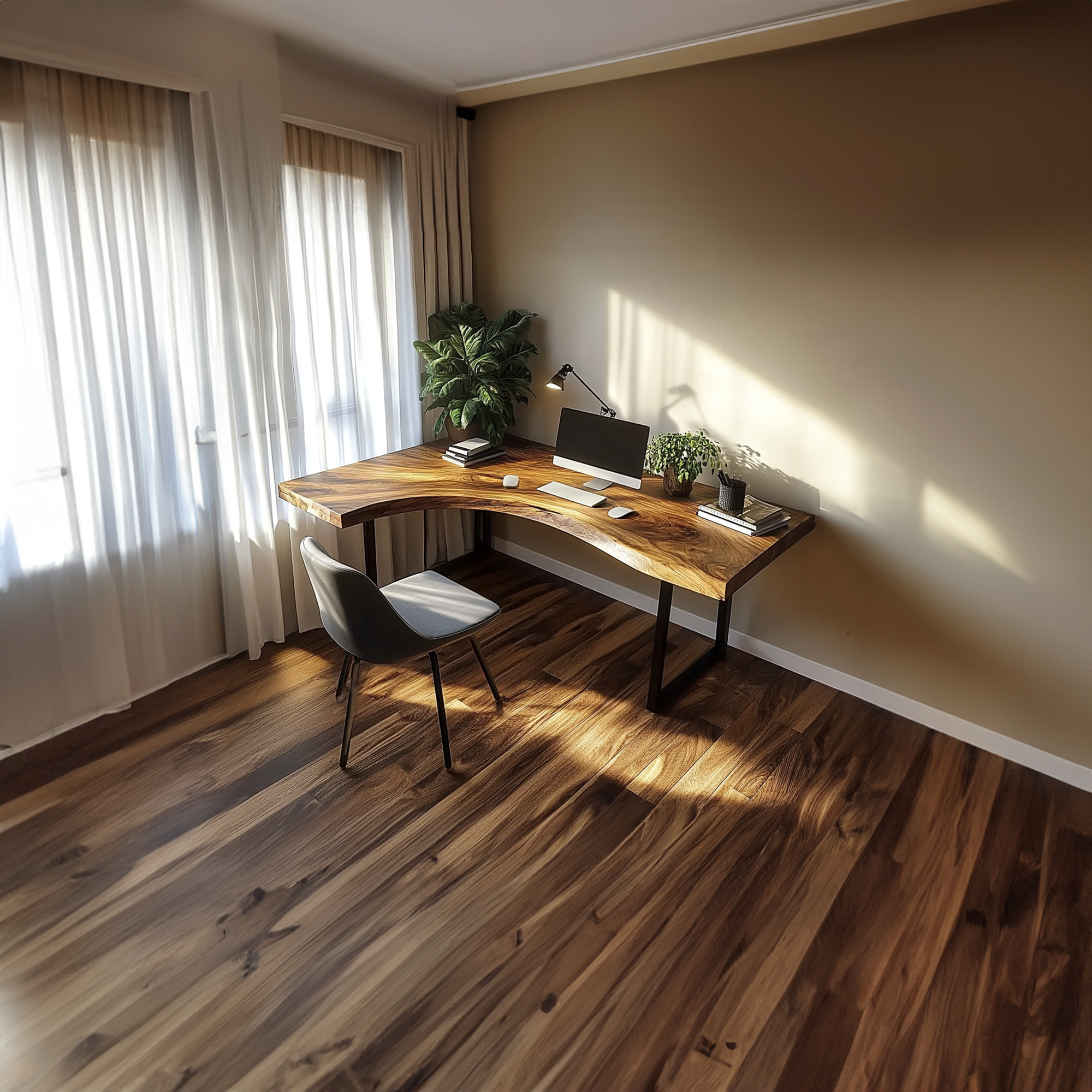 Rustic Organic Office Desk Bedroom And Studio Room SINLKIDK035