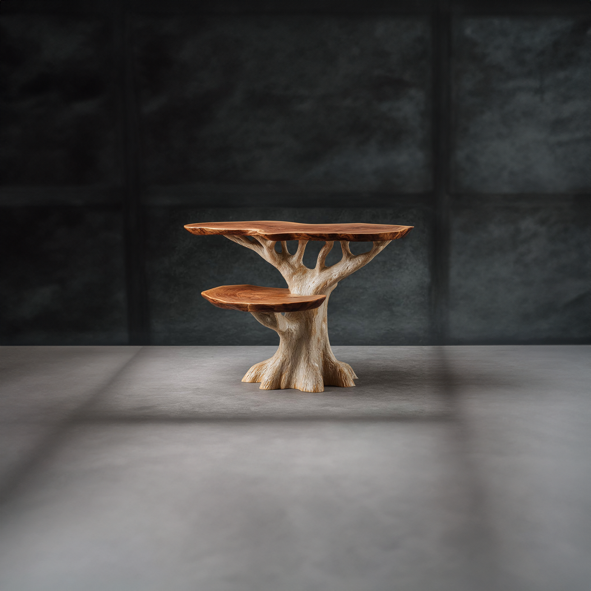 Rustic Sculptural Bedside Table Bedroom Or Living Accent SINLKIBT132