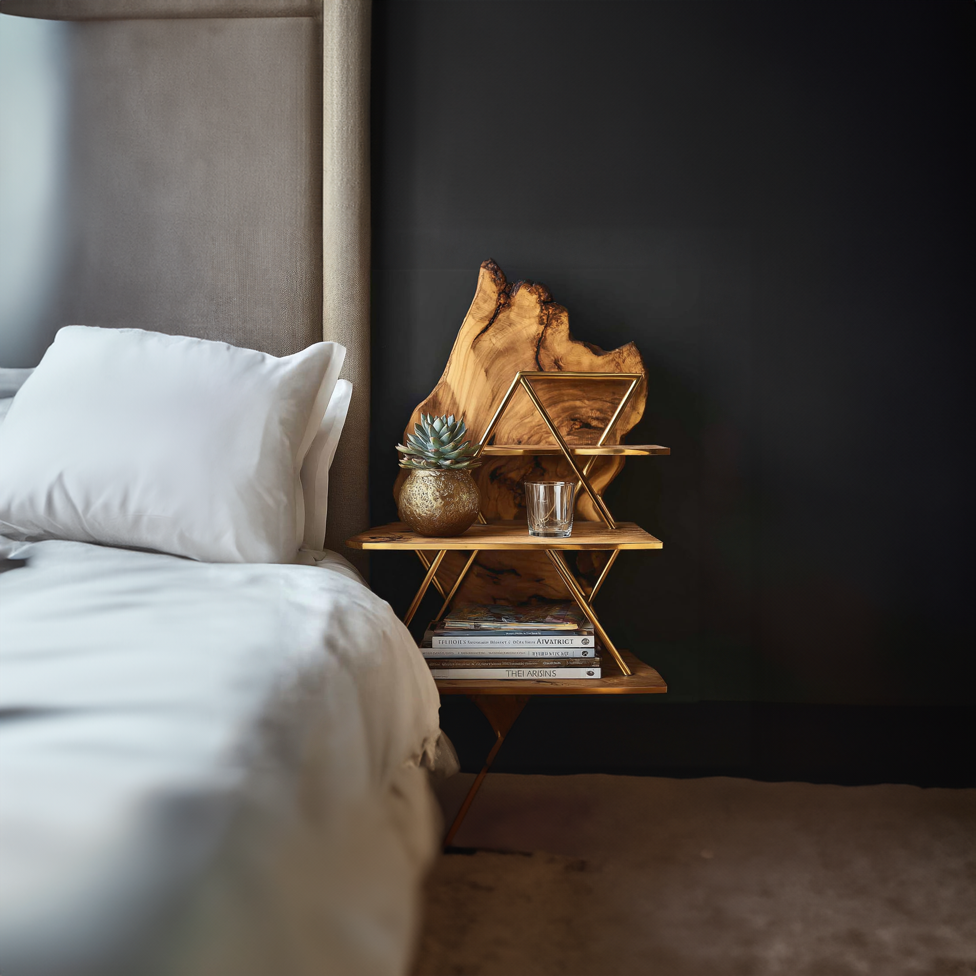 Rustic Floating Nightstand Bedroom Living Room SINLKIBT061