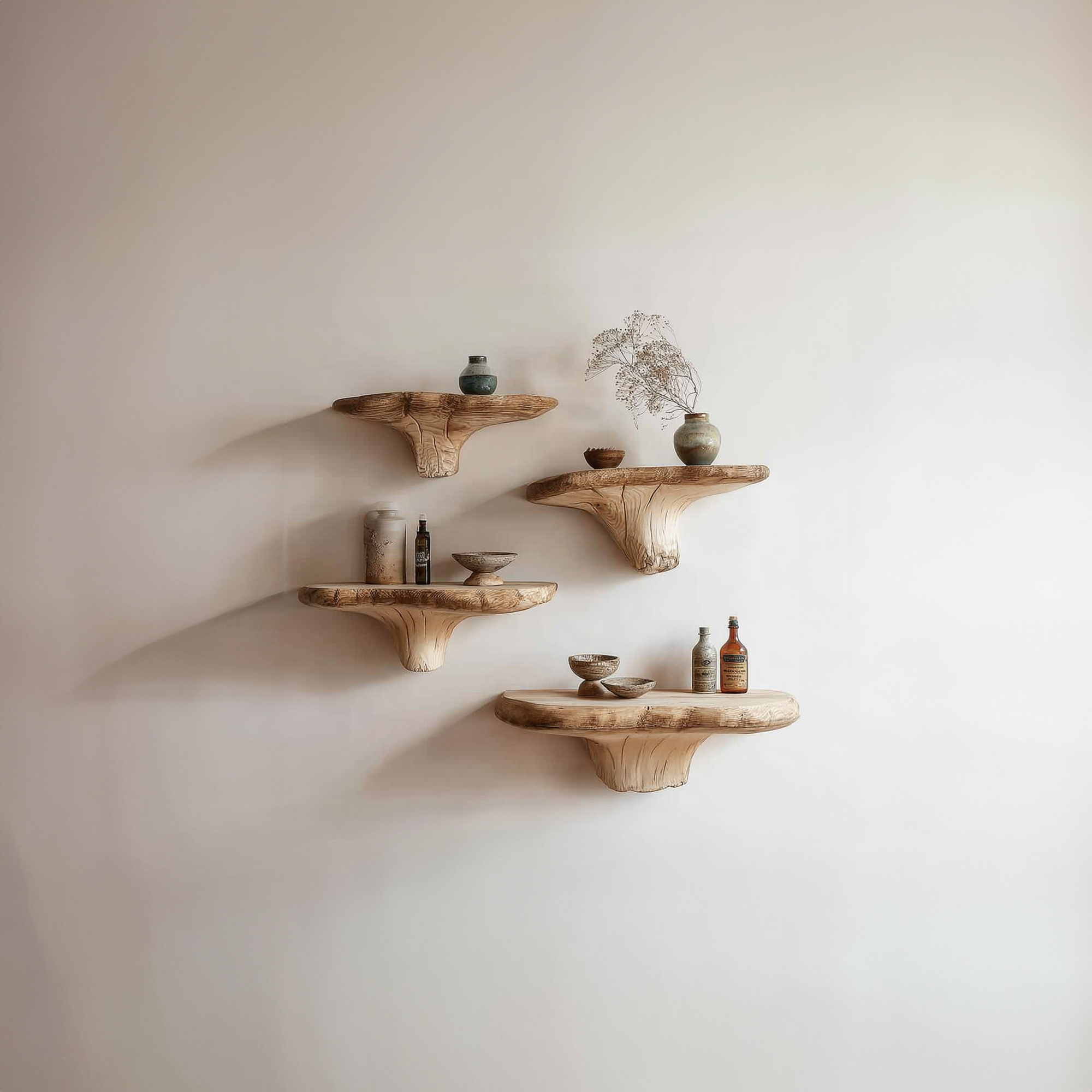 Rustic Mushroom Floating Shelf Bedroom SINLKIFL139