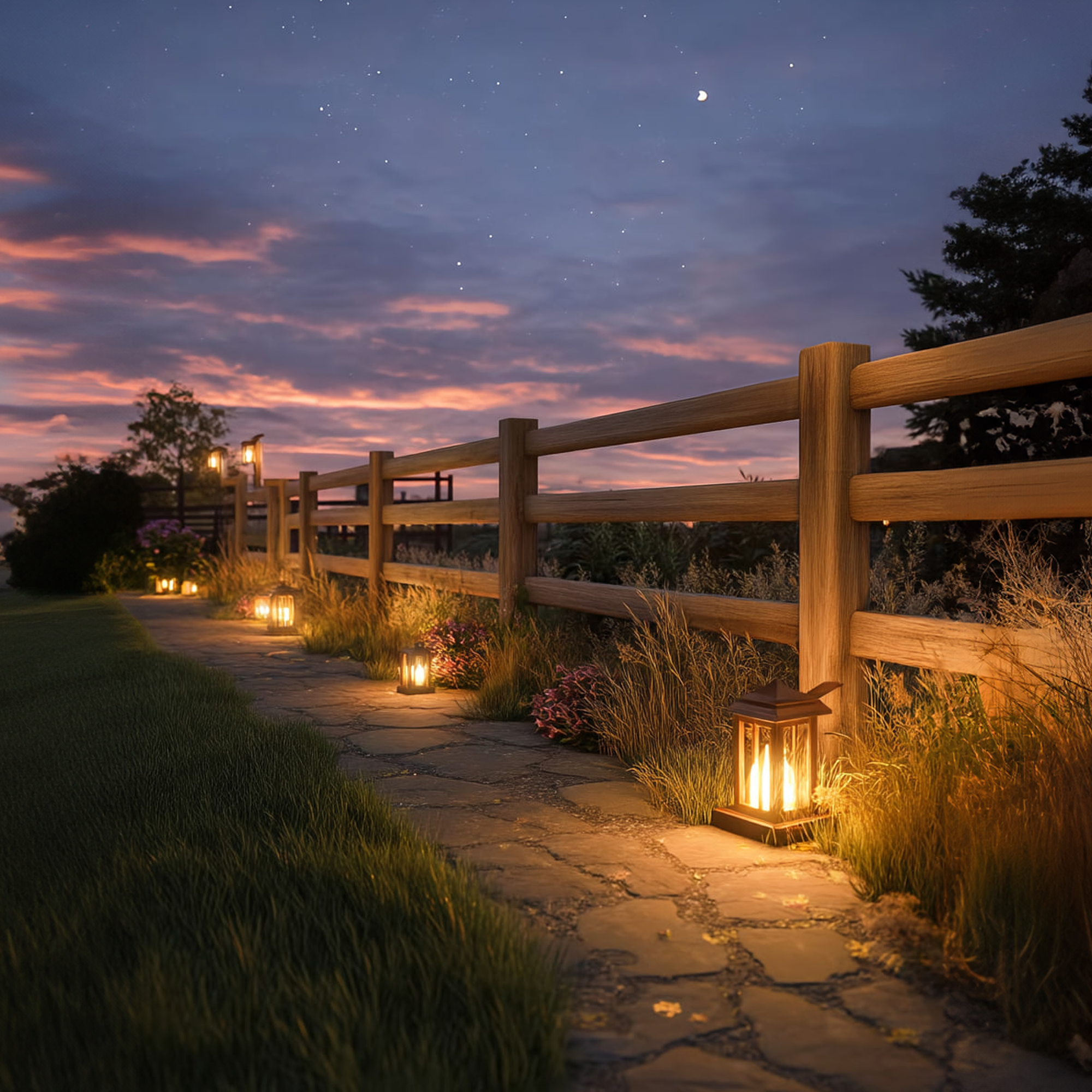 Rustic Farmhouse Fence Decor For Garden And Walkway SINLKIWF005