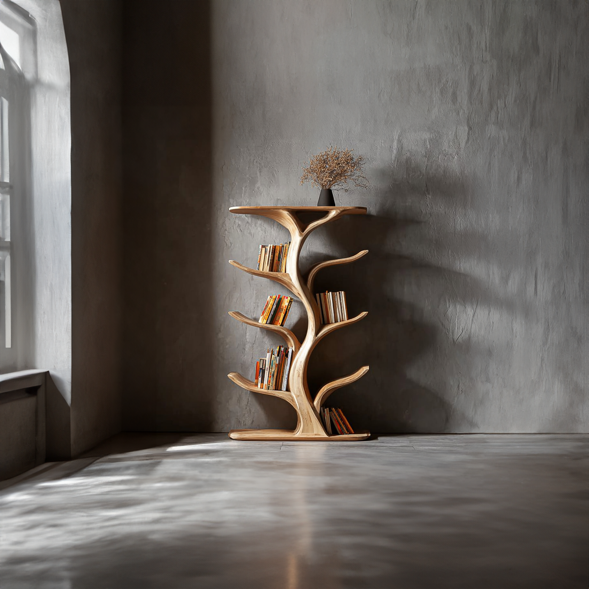 Midcentury Modern Tree Display Study Room SINLKITB252
