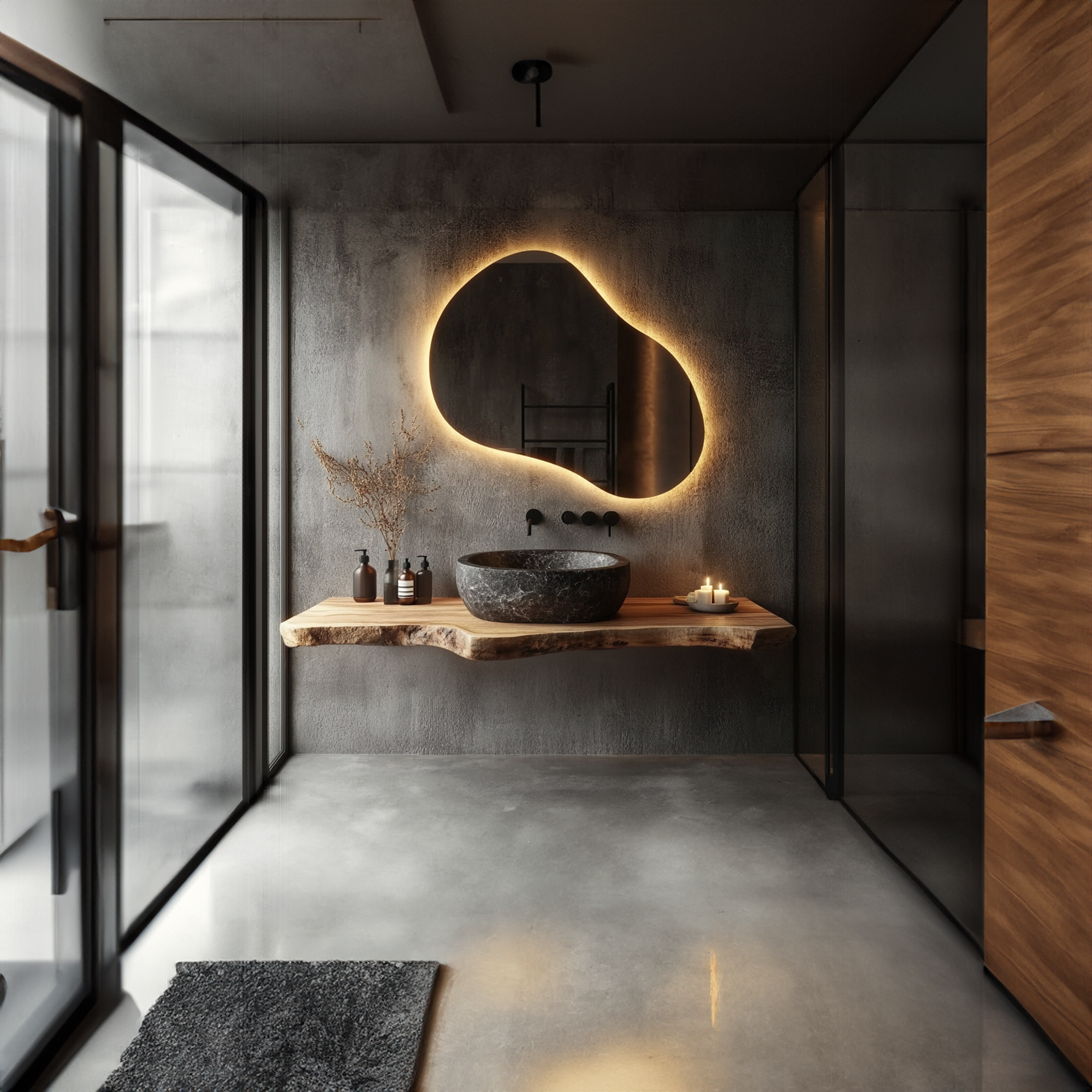 Rustic Floating Wall Vanity Bathroom Morden Decor SINLKIBRV194