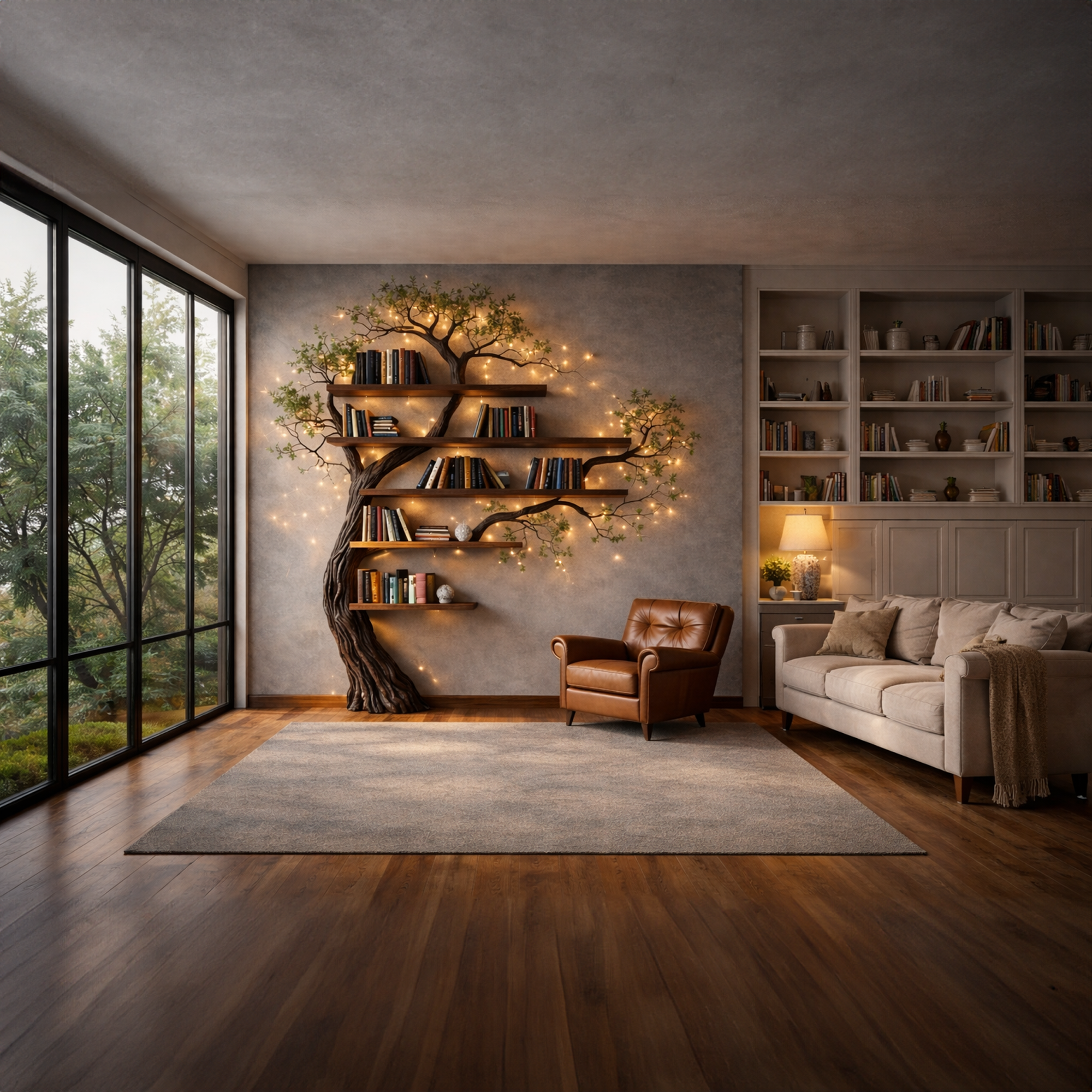 Organic Modern Wall Mounted Bookshelf For Living Room And Study SINLKITB624