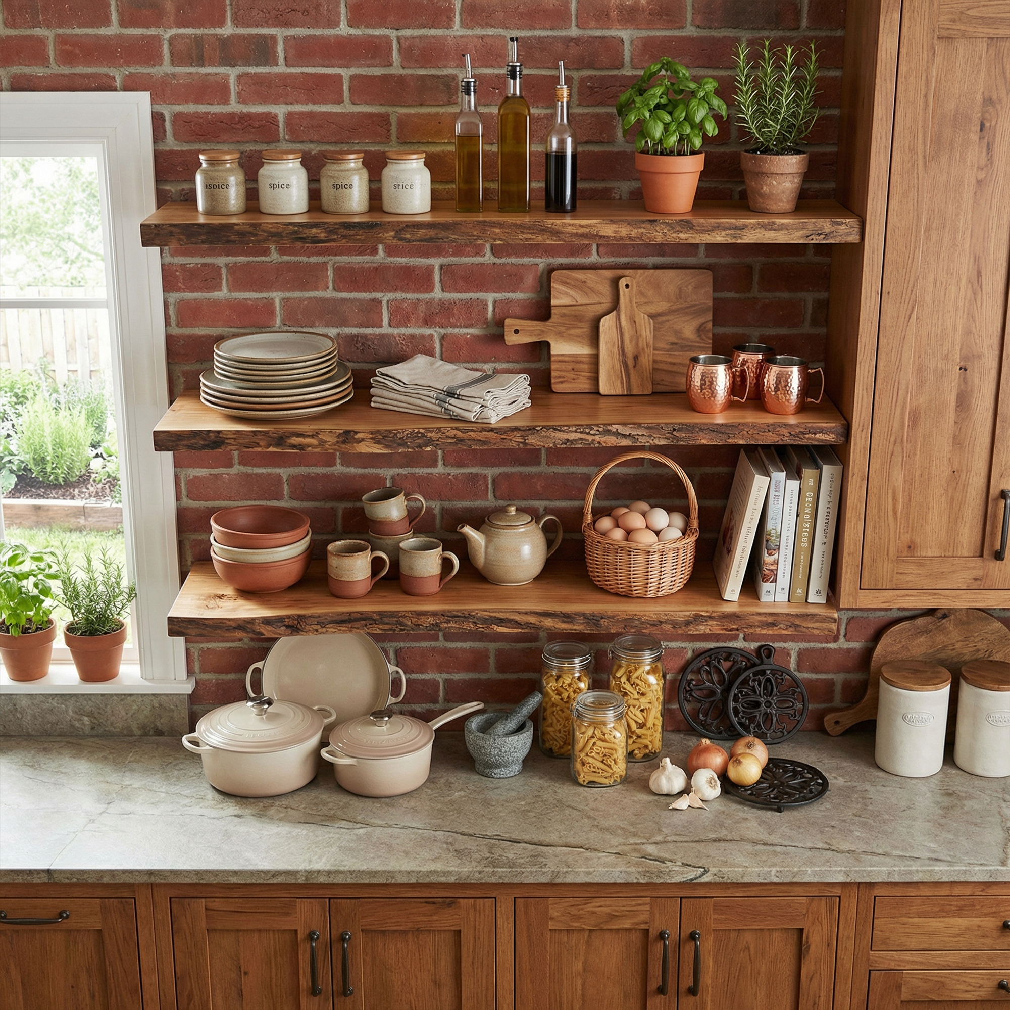 Industrial Rustic Floating Wall Shelves Solid Wood SINLKIFL493