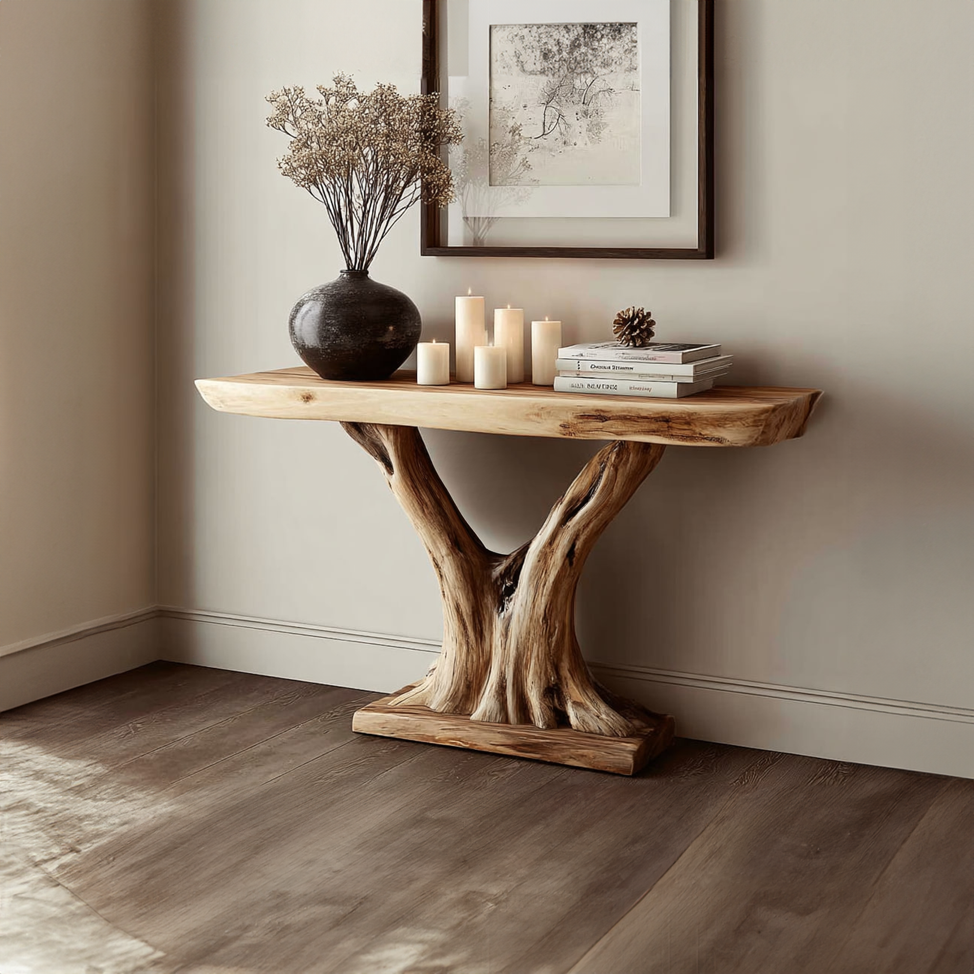 Rustic Console Table Living Room And Entryway SINLKICS247
