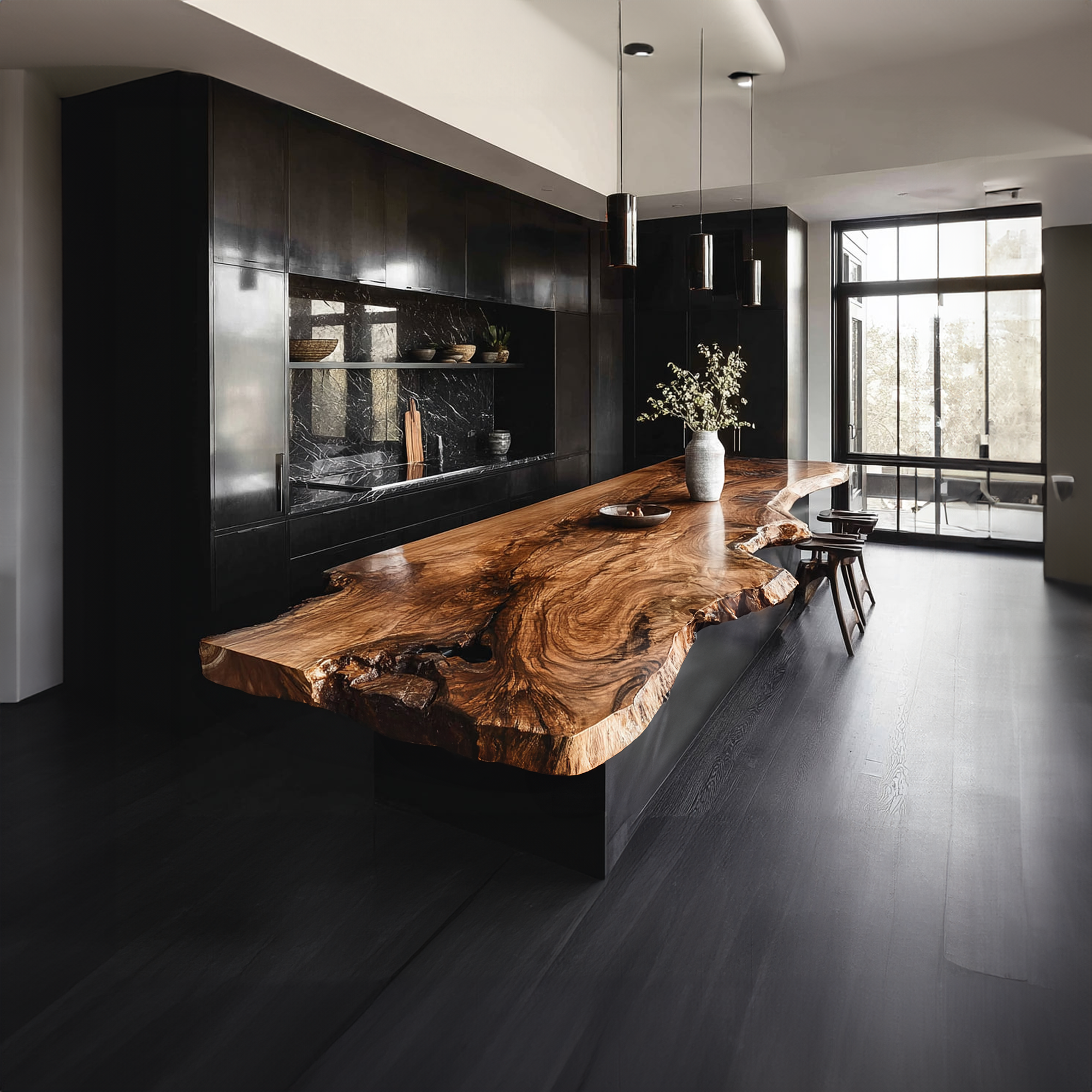 Rustic Contemporary Kitchen Island Kitchen Or Breakfast Area SINLKIBE111