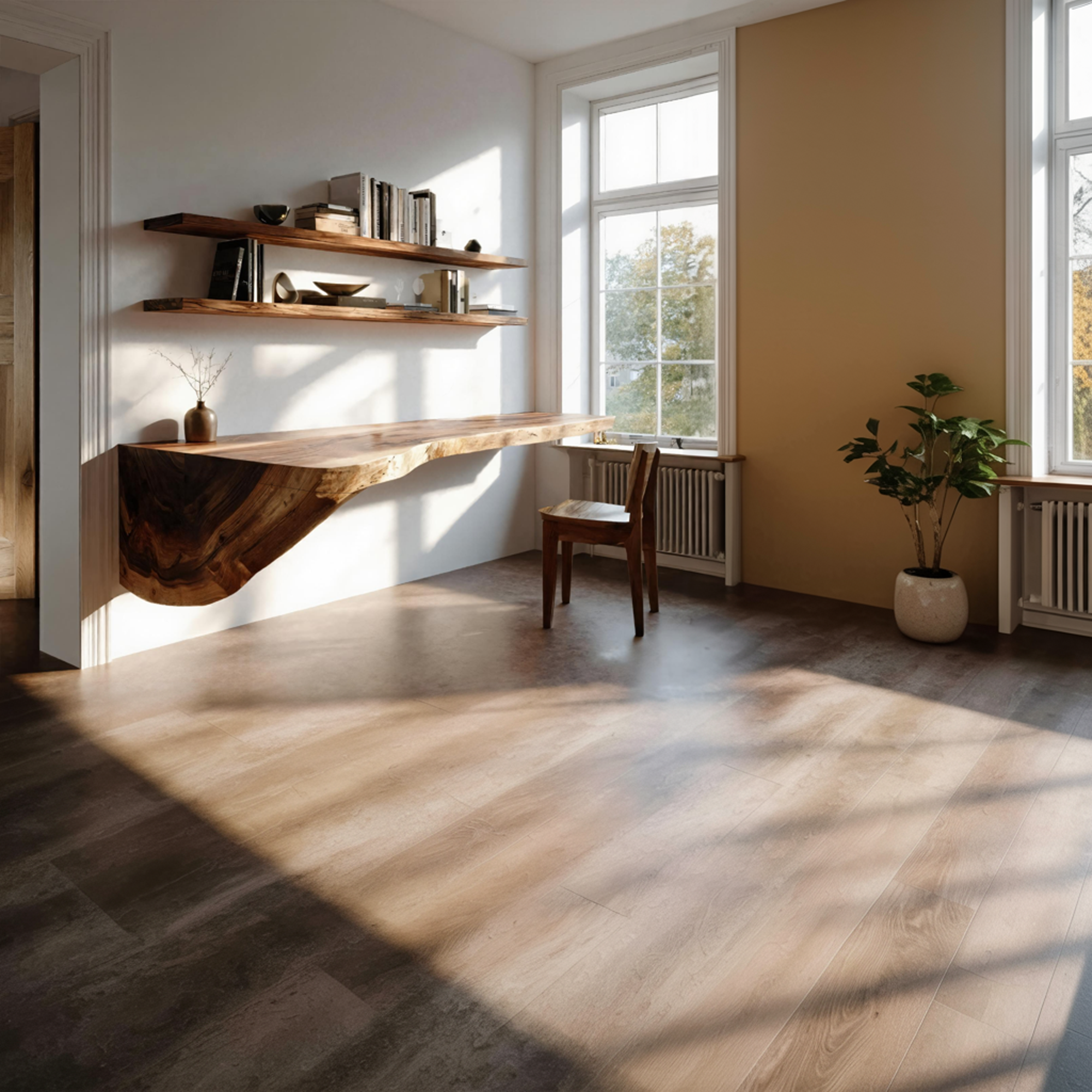 Organic Floating Desk For Home Office Or Living Space SINLKIFL377