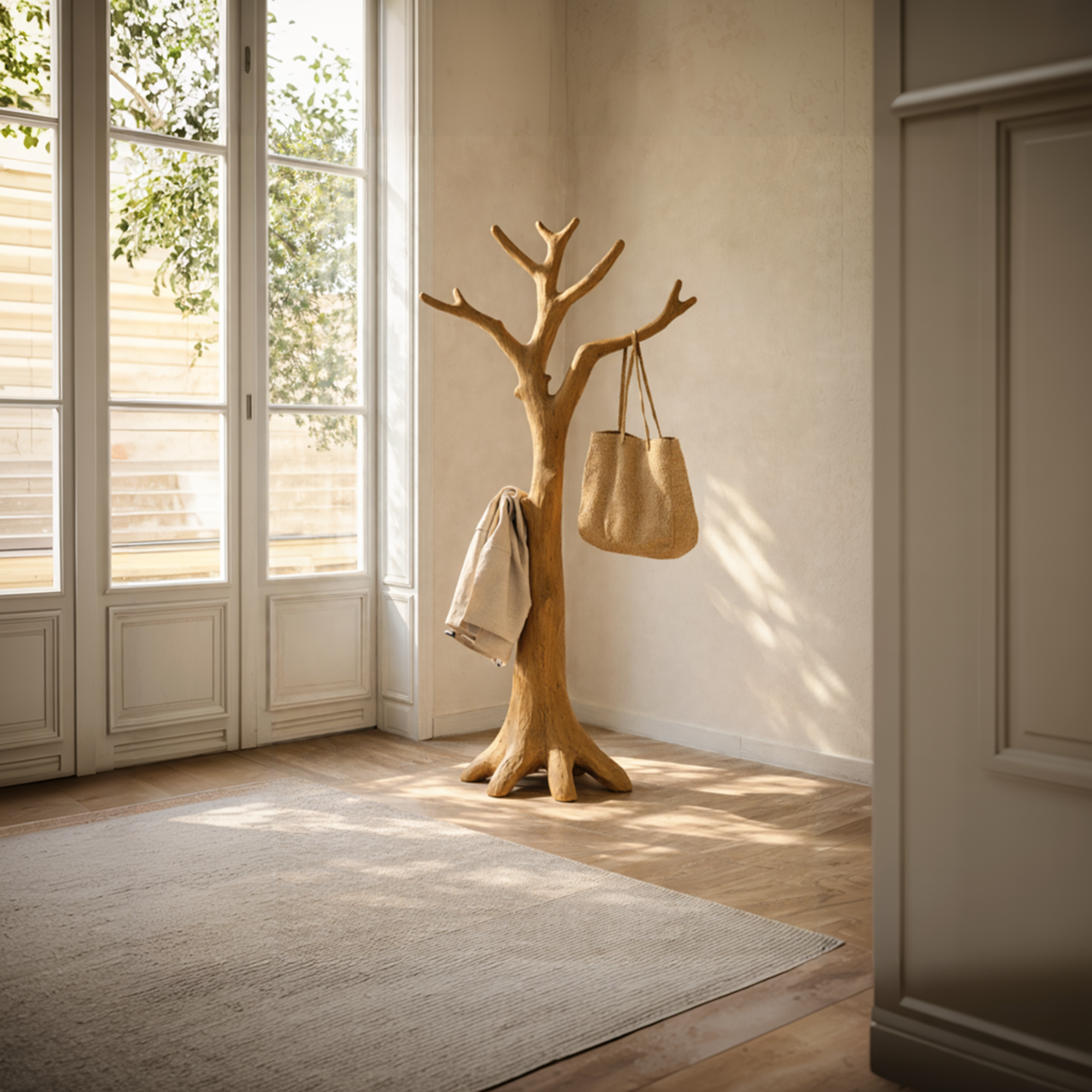 Rustic Tree Coat Rack Entryway Hallway SINLKITCR091