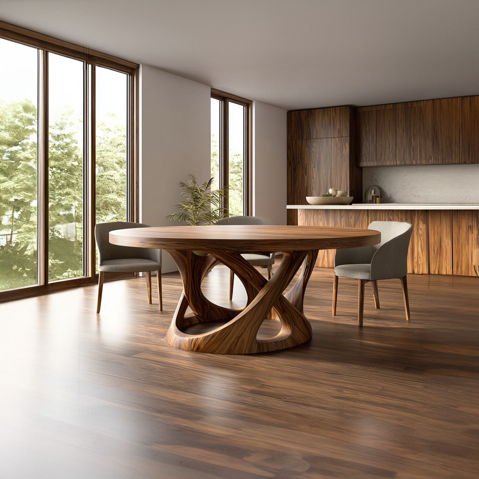 Organic Modern Dining Table Dining Room Or Kitchen SINLKIDT118