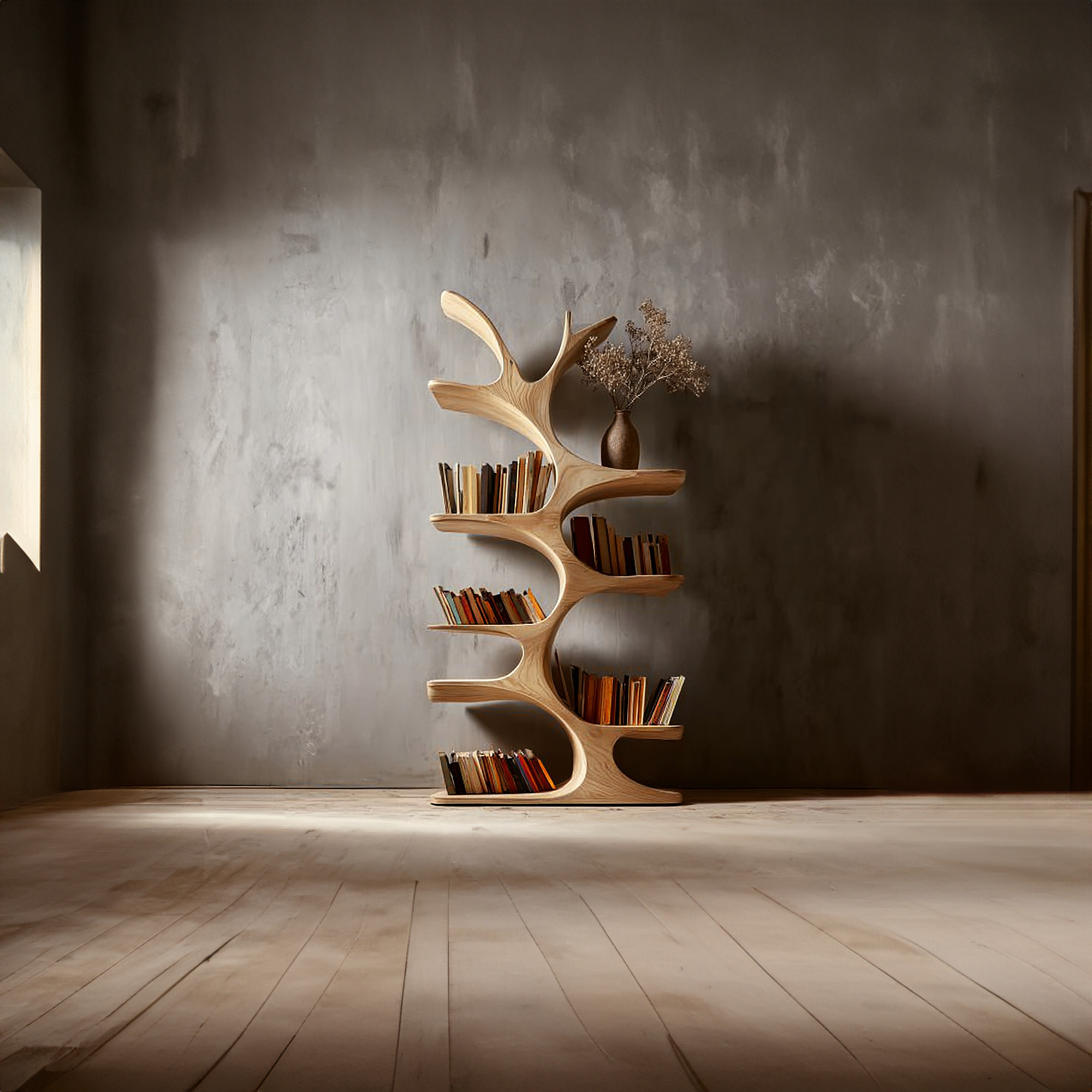 Midcentury Tree Bookcase Home Office SINLKITB249