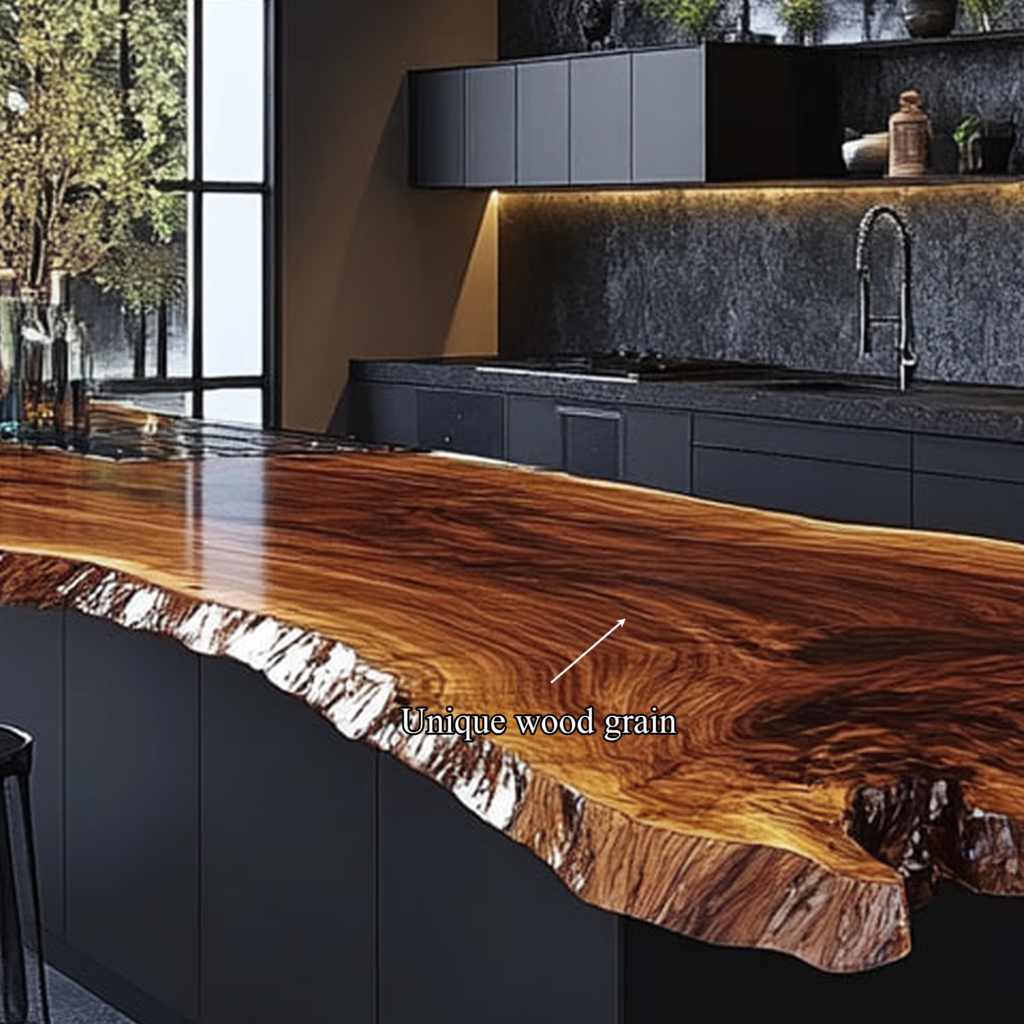 Rustic Luxury Live Edge Kitchen Island Kitchen Or Chef Studio SINLKIKI115