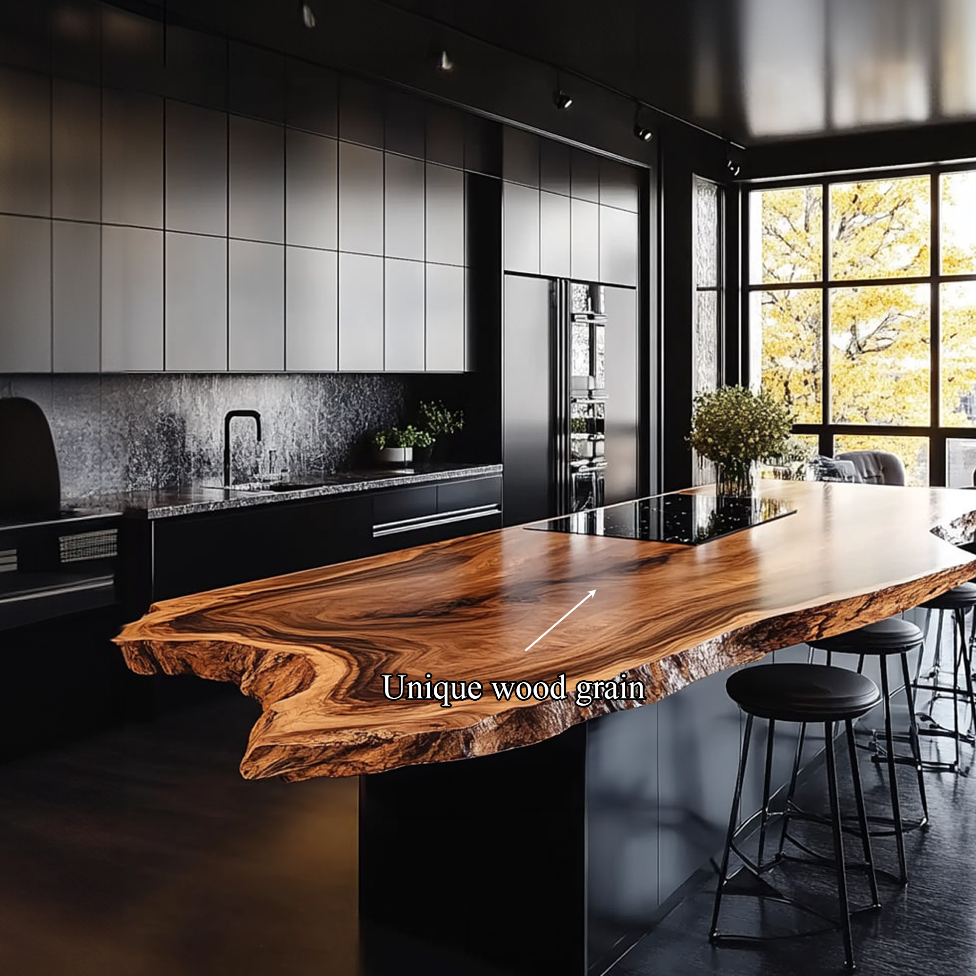 Rustic Luxury Live Edge Kitchen Island Kitchen Or Home Bar SINLKIKI117