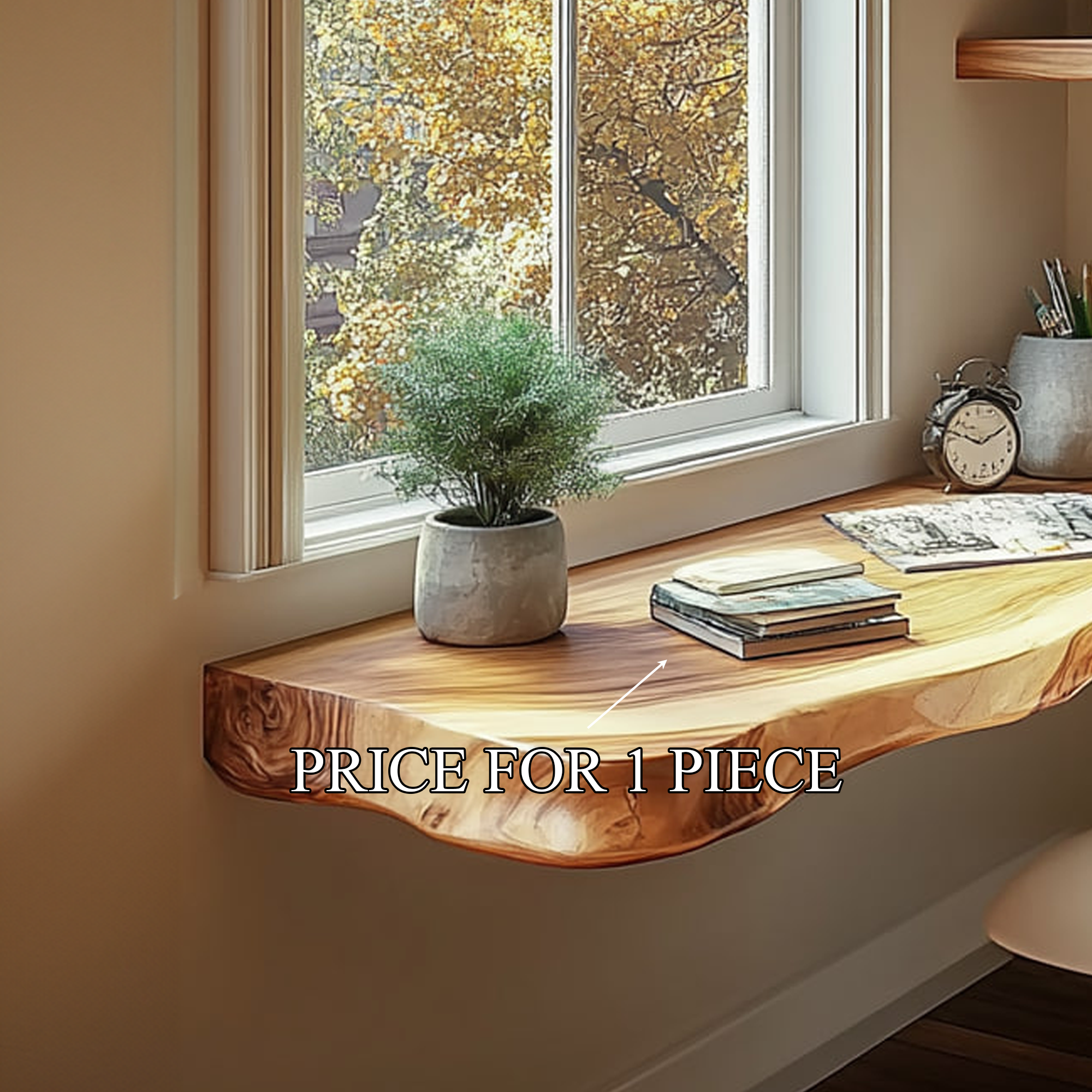 Rustic Floating Desk Shelf Bedroom Study Office SINLKIFL210
