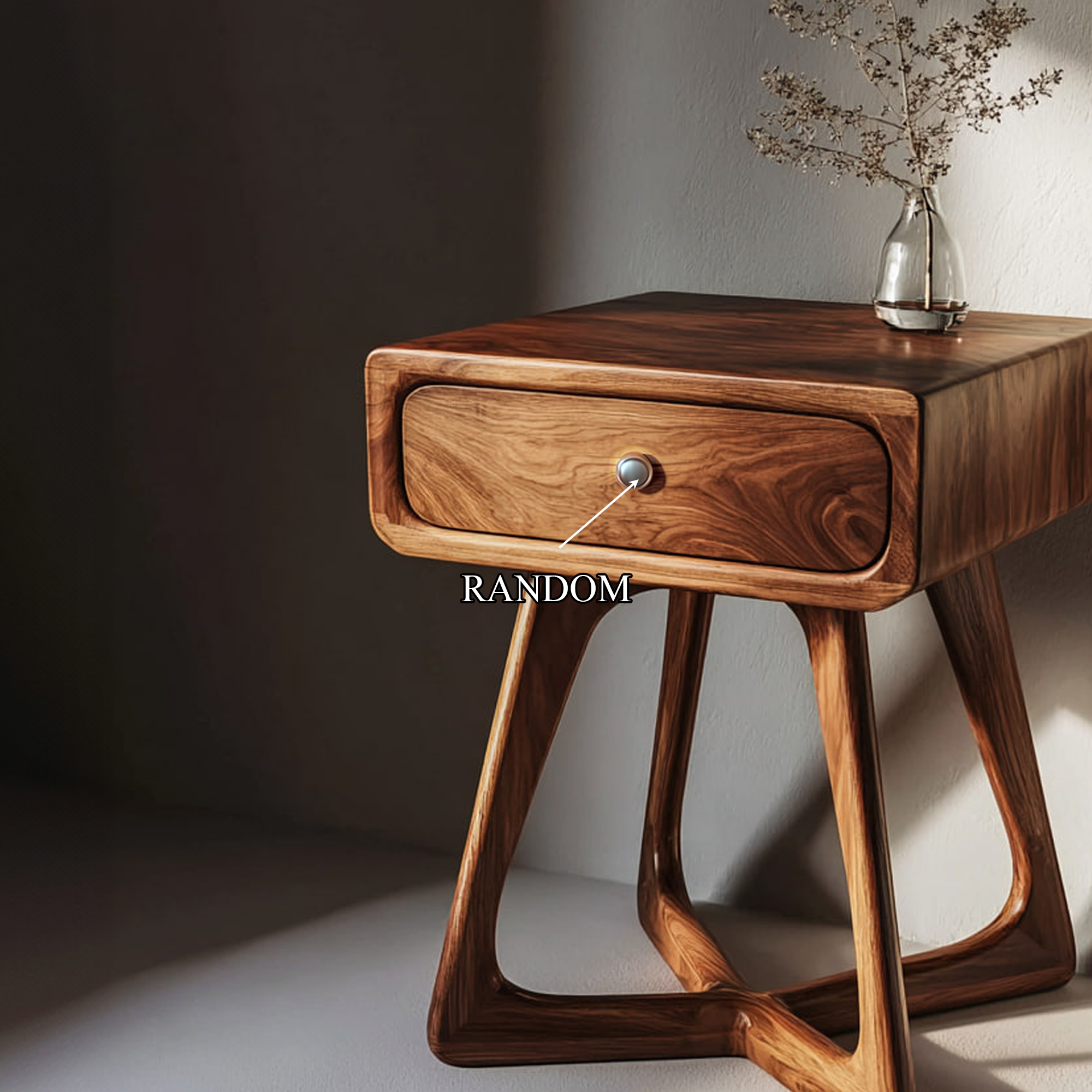 Modern Organic Nightstand Bedroom Or Reading Room SINLKICC020